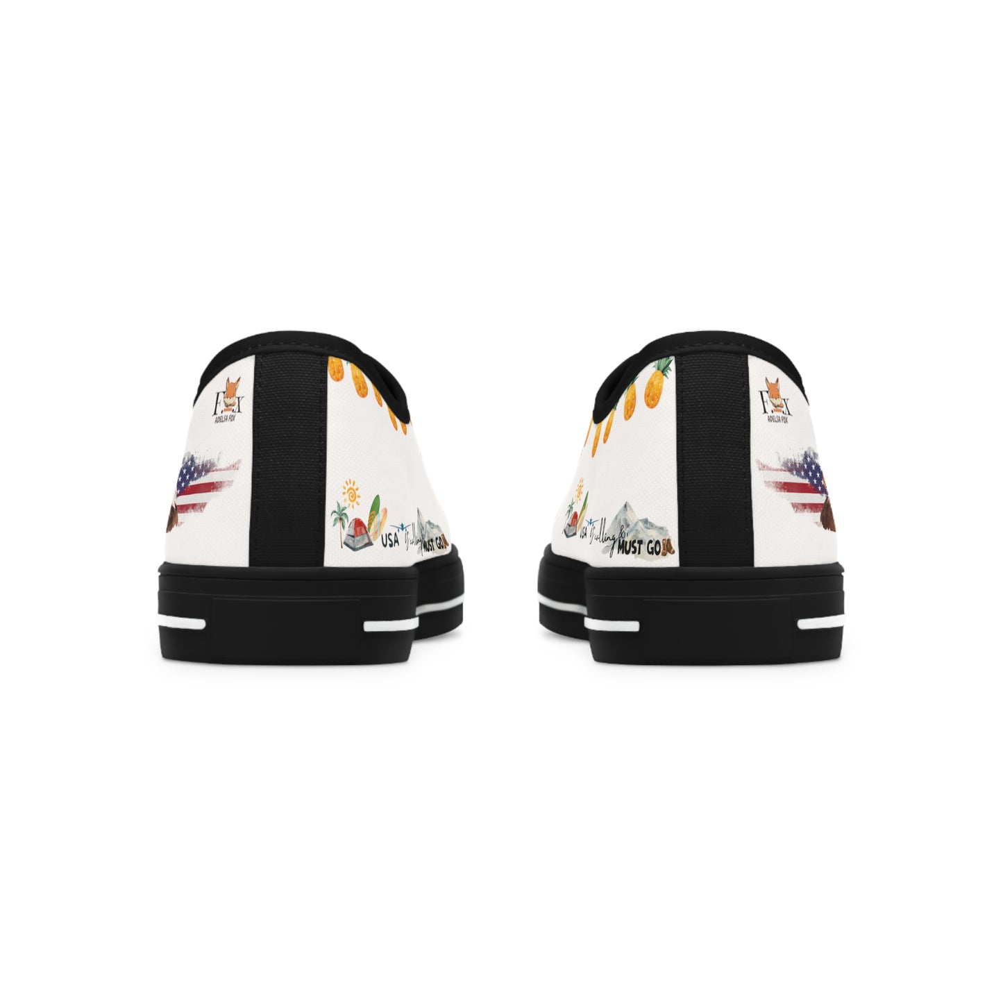 USA is calling & i must Go - First Travel Edition - White Background Sneakers