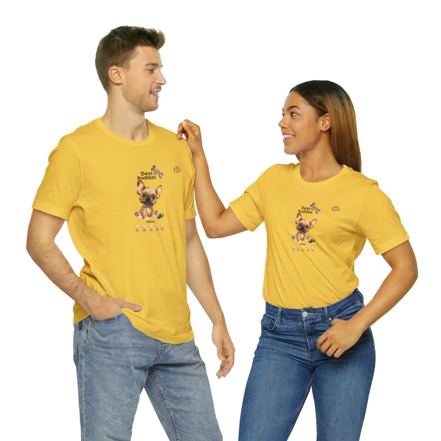 Best Buddies 5 stars & 5 paws - French Bulldog  Unisex T-Shirt