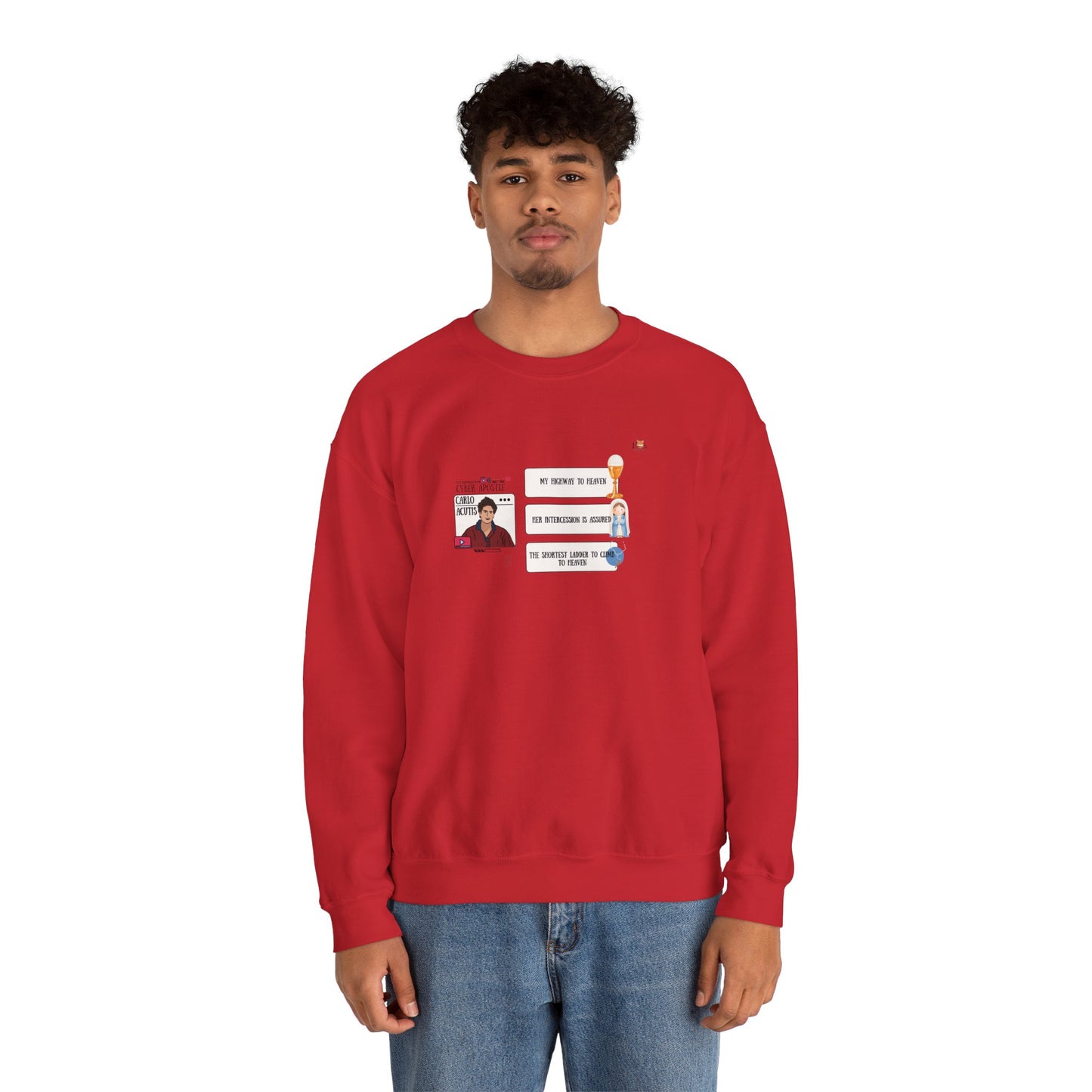 Blissful Carlo Acutis- The cyber apostle- Unisex Crewneck Sweatshirt