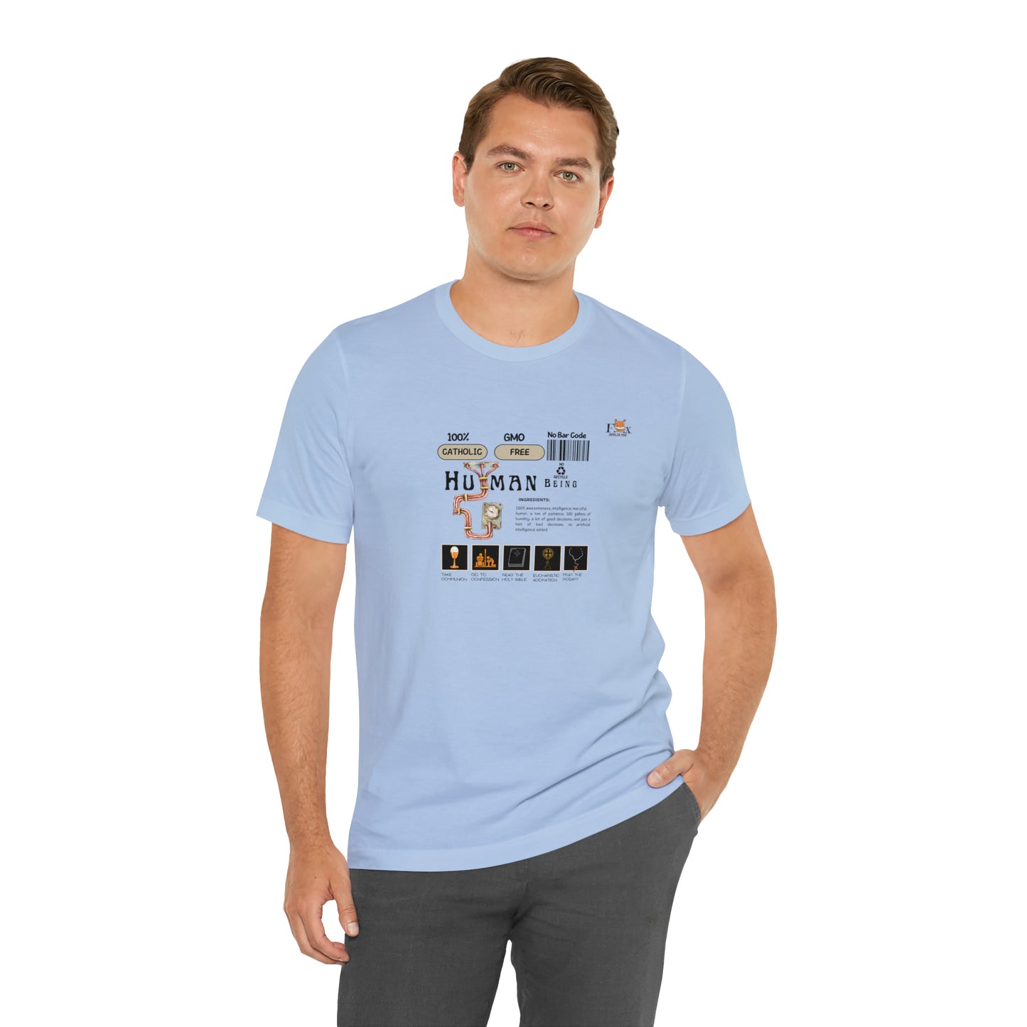 100% Catholic Human Being- Unisex T-shirt
