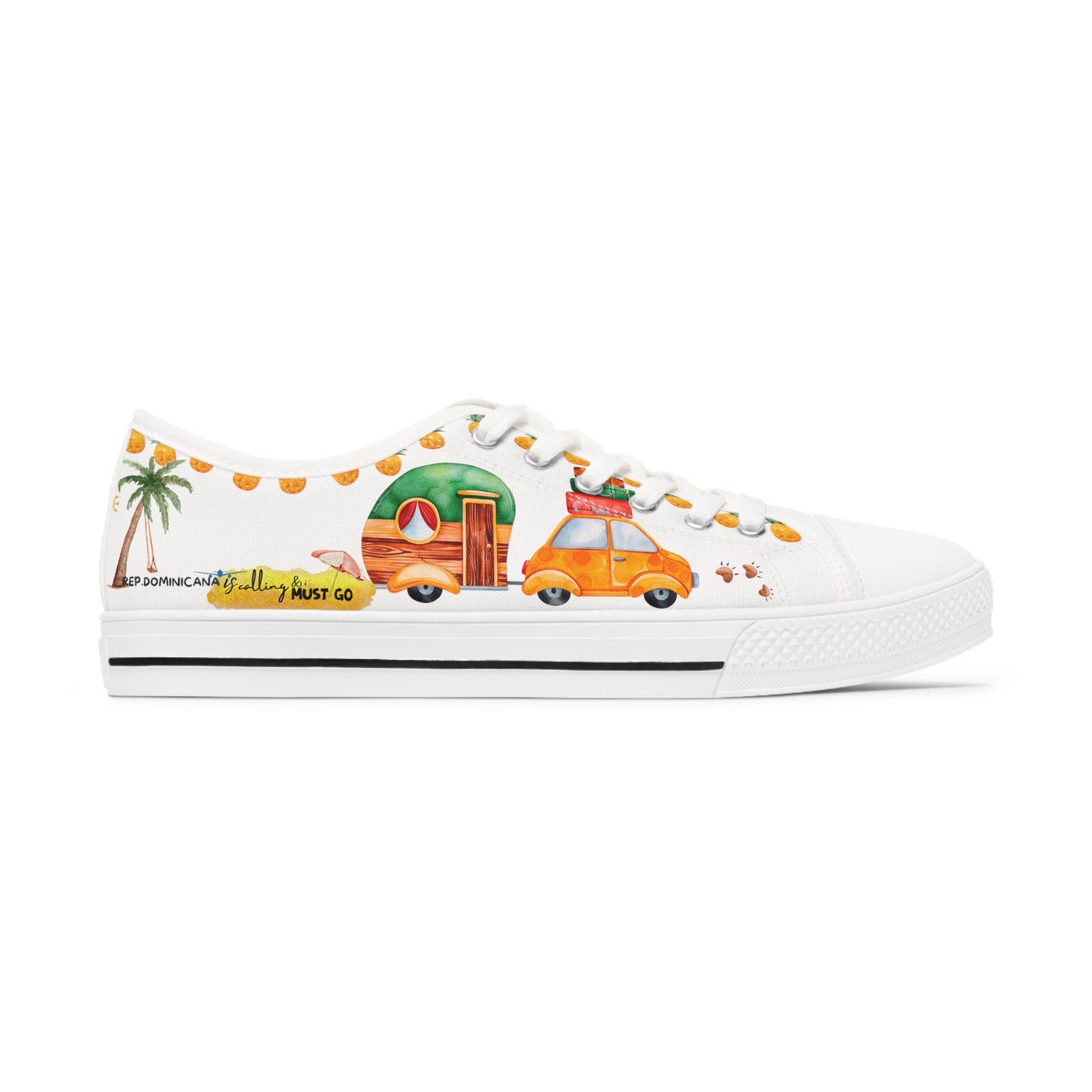 Dominican Republic is calling & i must Go- Travel Edition - White Background Sneakers