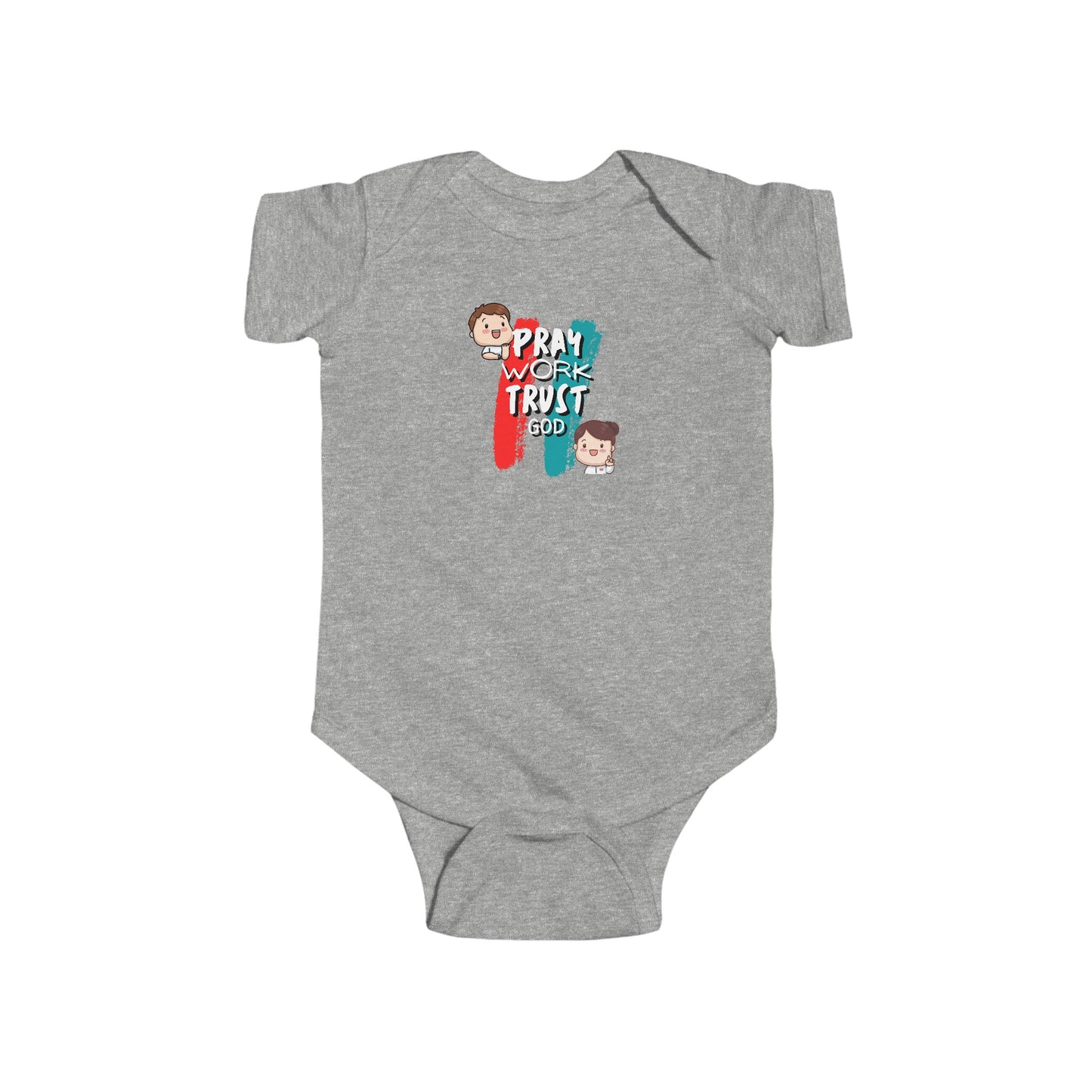 Pray, Work and Trust God-  Unisex Infant Jersey Bodysuit