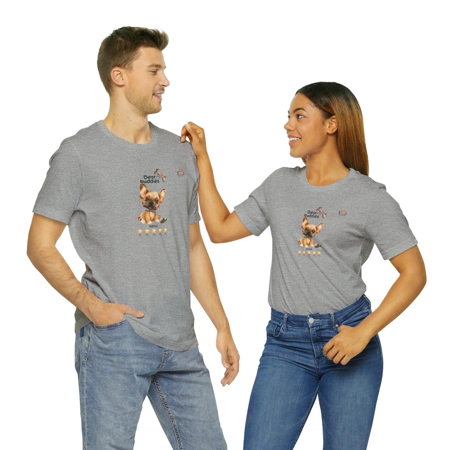 Best Buddies 5 stars & 5 paws - French Bulldog  Unisex T-Shirt
