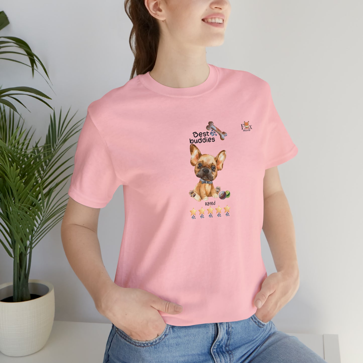 Best Buddies 5 stars & 5 paws - French Bulldog  Unisex T-Shirt