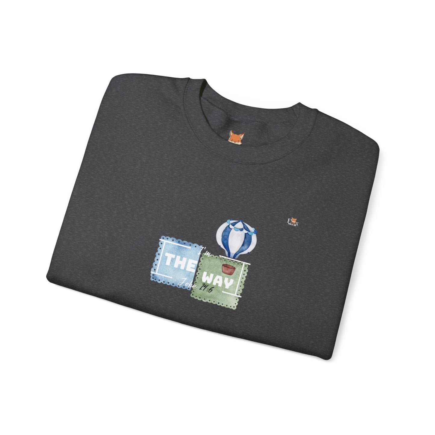 I Am The Way whit with Hot Air Balloons- Unisex Crewneck Sweatshirt