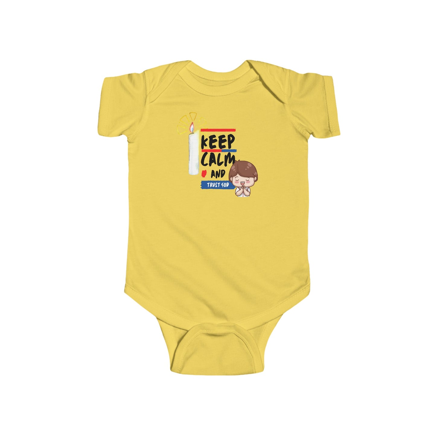 Keep Calm and Trust God- Unisex Infant Jersey Bodysuit