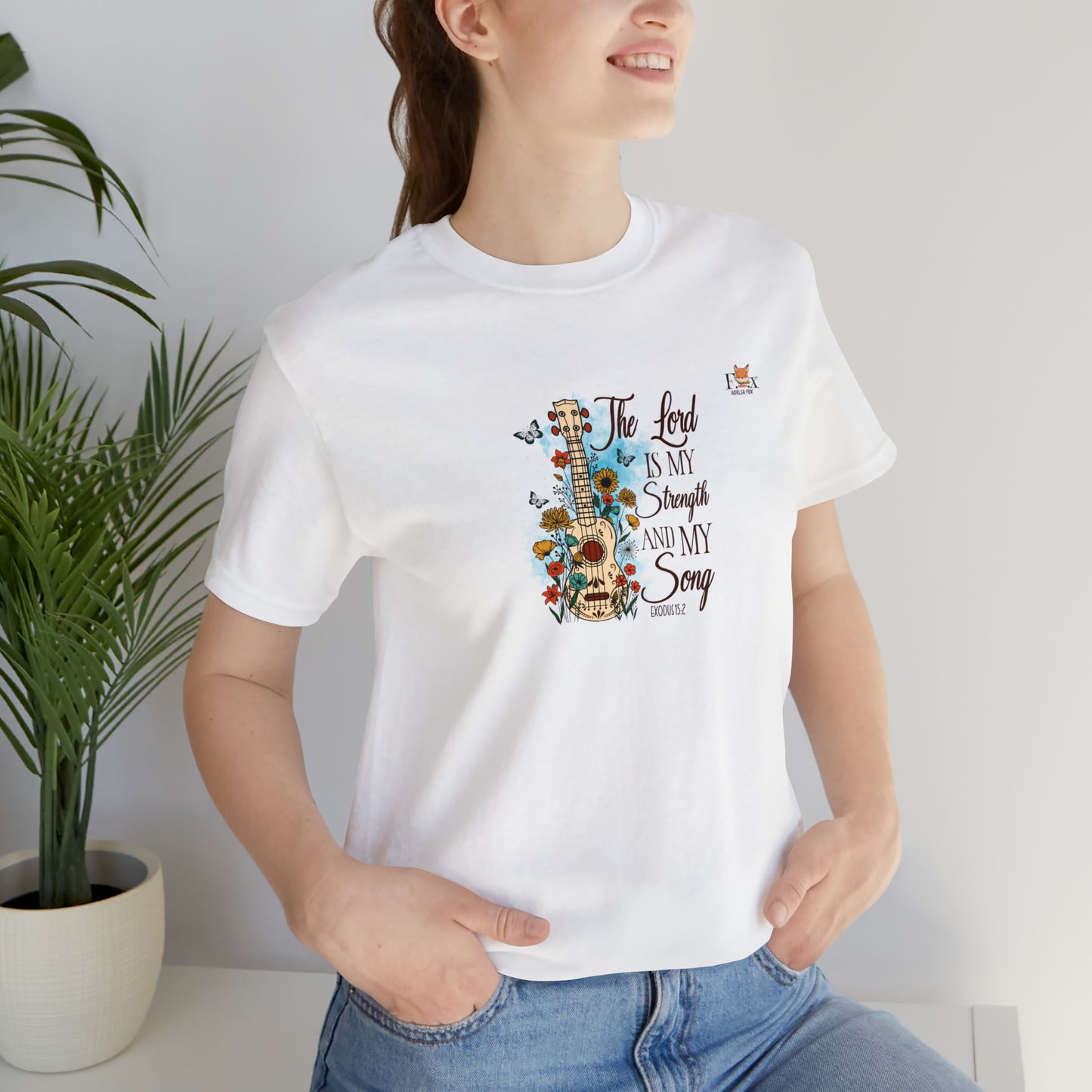 Jesus and Guitar- The Lord is my strength and my song -Unisex T-shirt