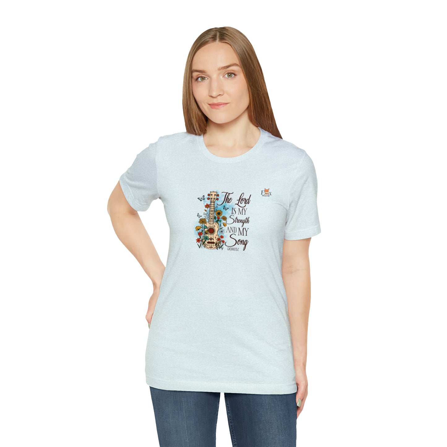 Jesus and Guitar- The Lord is my strength and my song -Unisex T-shirt