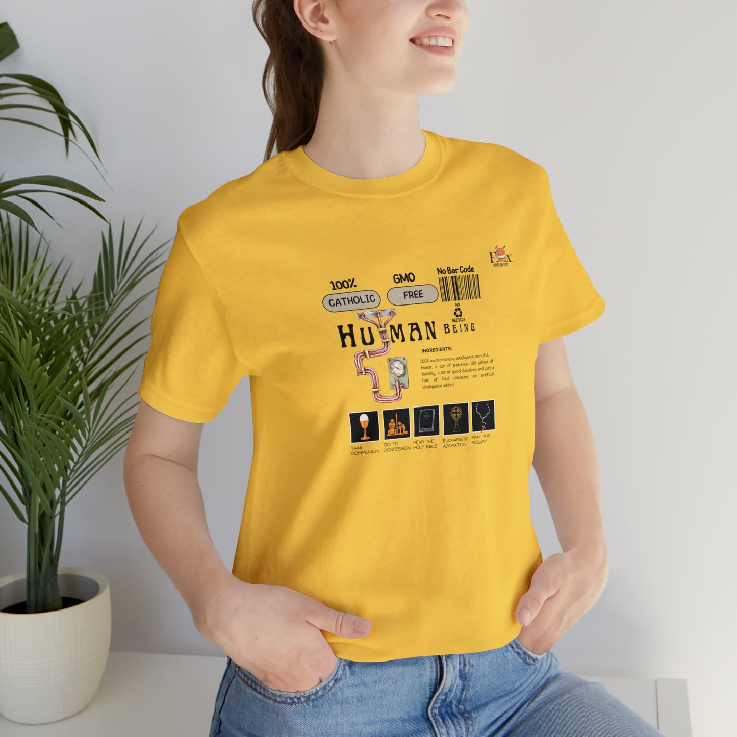 100% Catholic Human Being- Unisex T-shirt