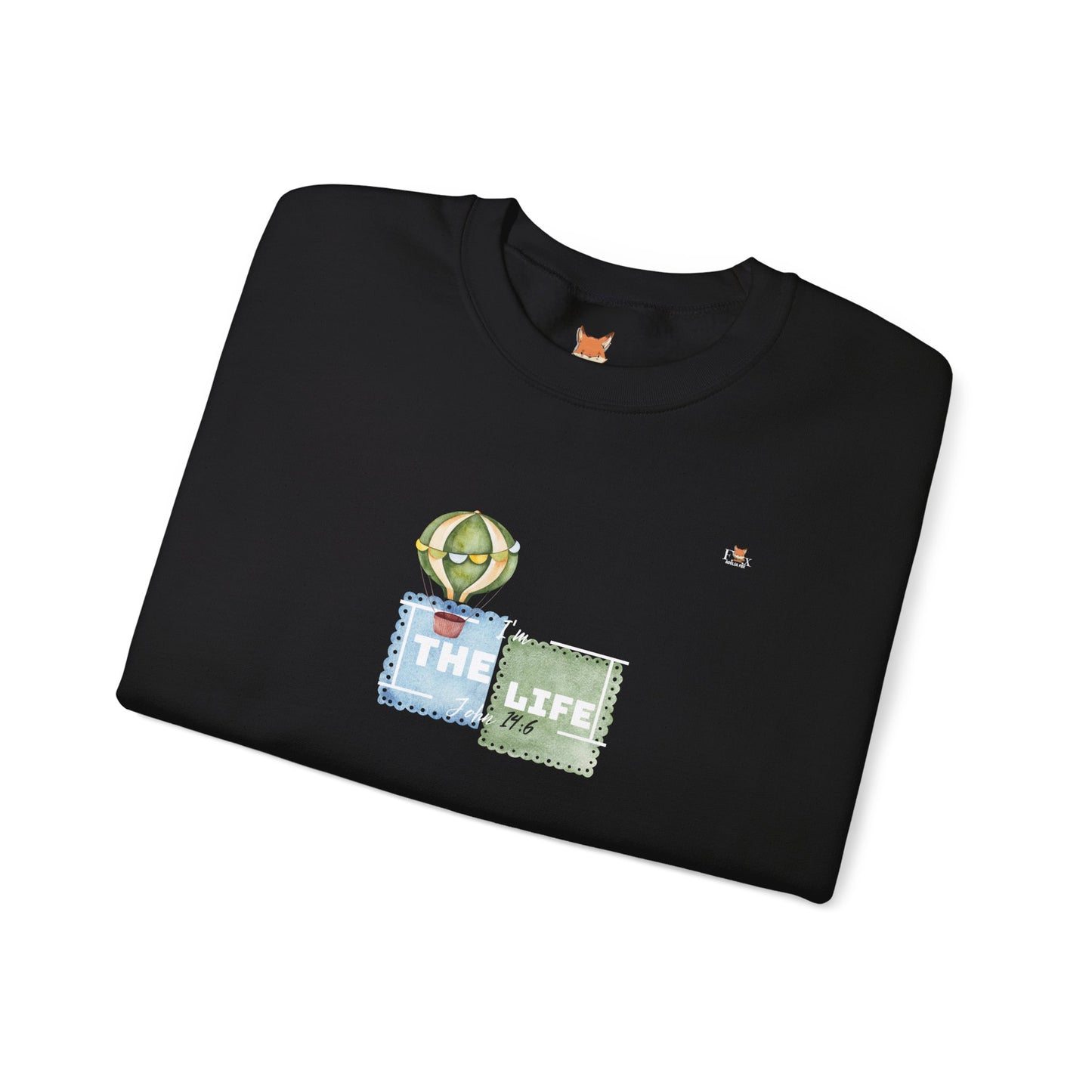 I Am The Life- Unisex  Dark Heather Crewneck Sweatshirt