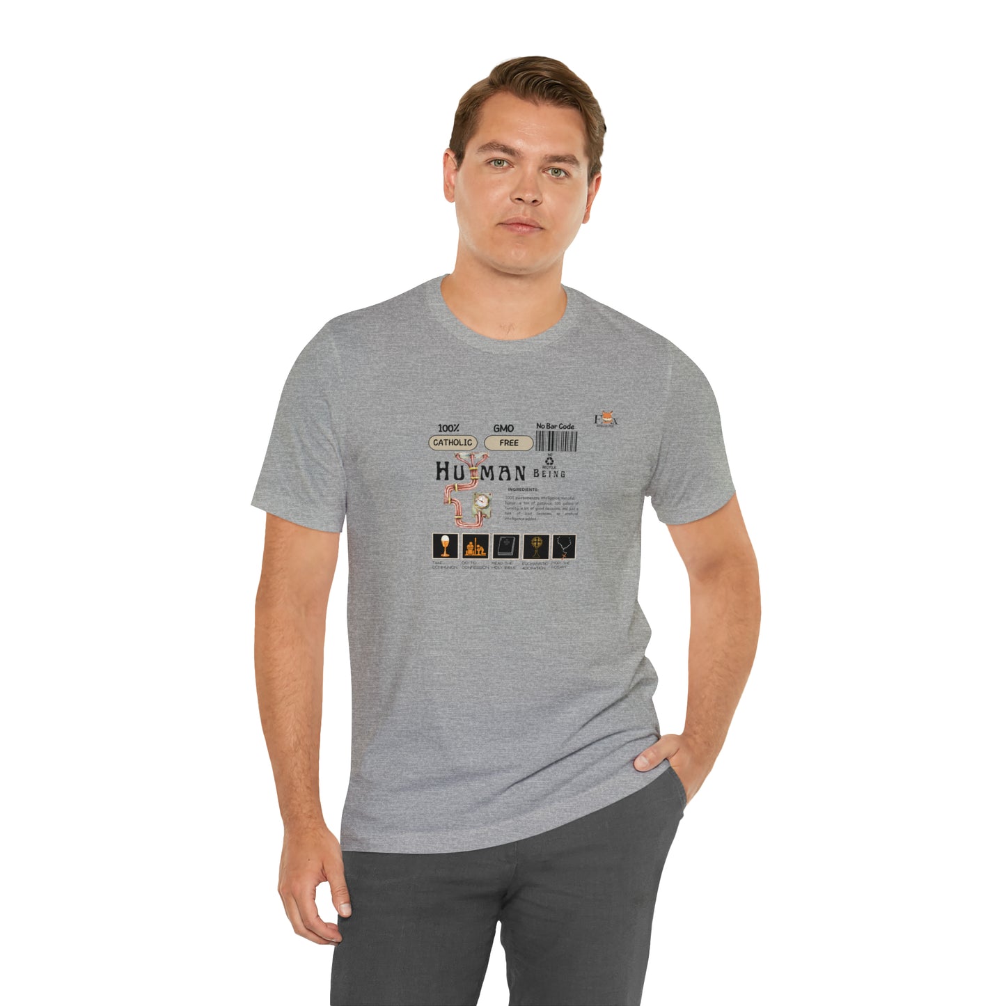 100% Catholic Human Being- Unisex T-shirt