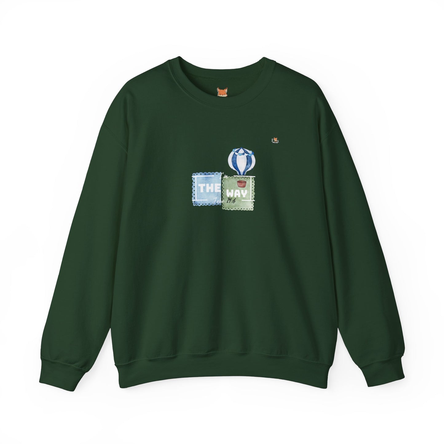 I Am The Way whit with Hot Air Balloons- Unisex Crewneck Sweatshirt