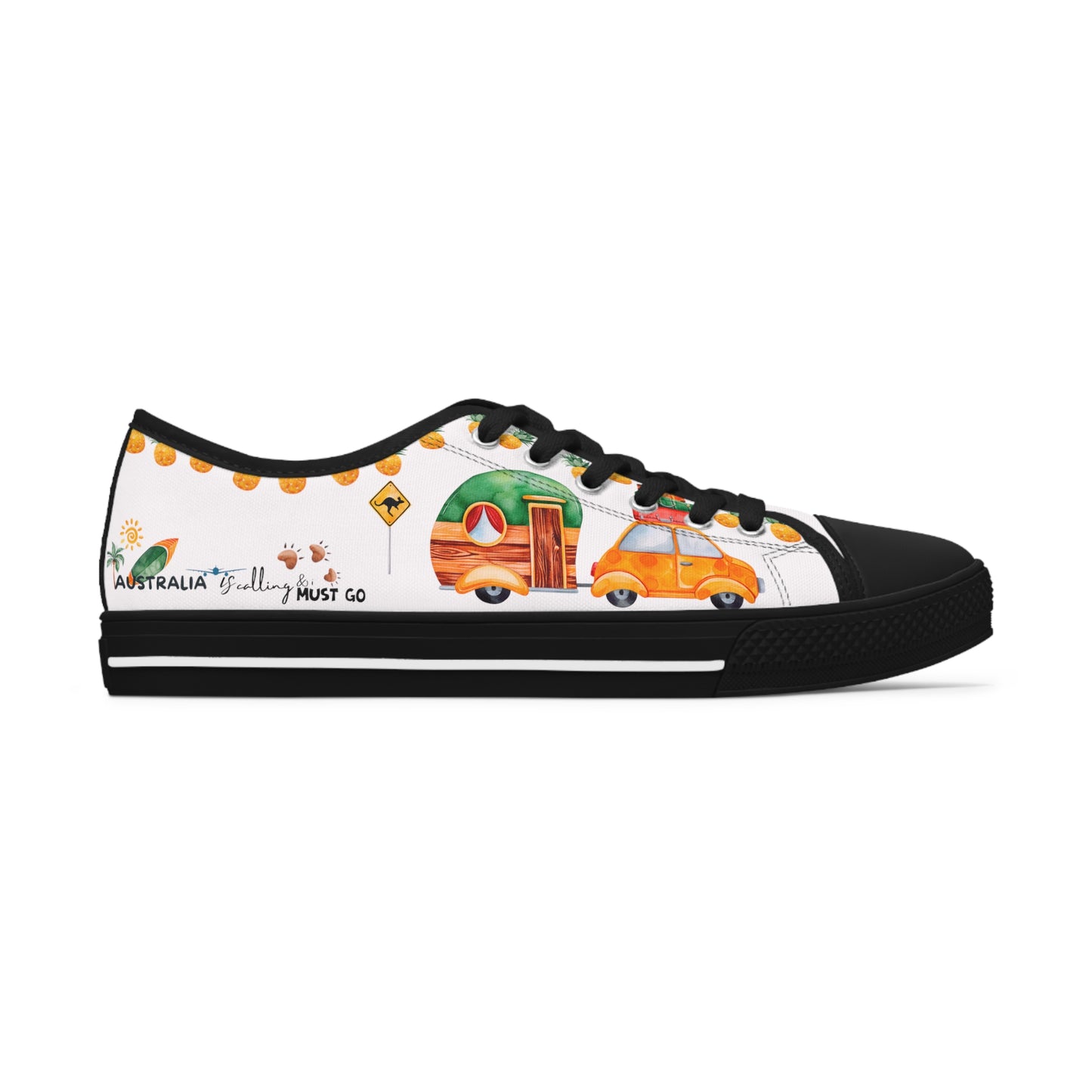 Australia is calling & i must Go- Travel Edition - White Background Sneakers