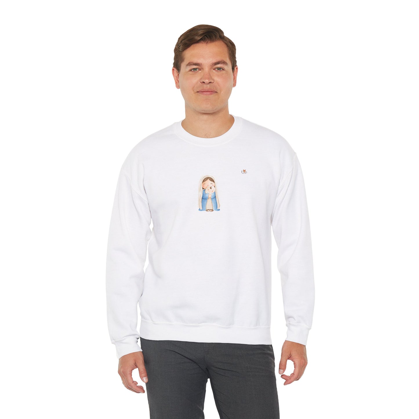 Mother Mary and Baby Jesus- Unisex Crewneck Sweatshirt