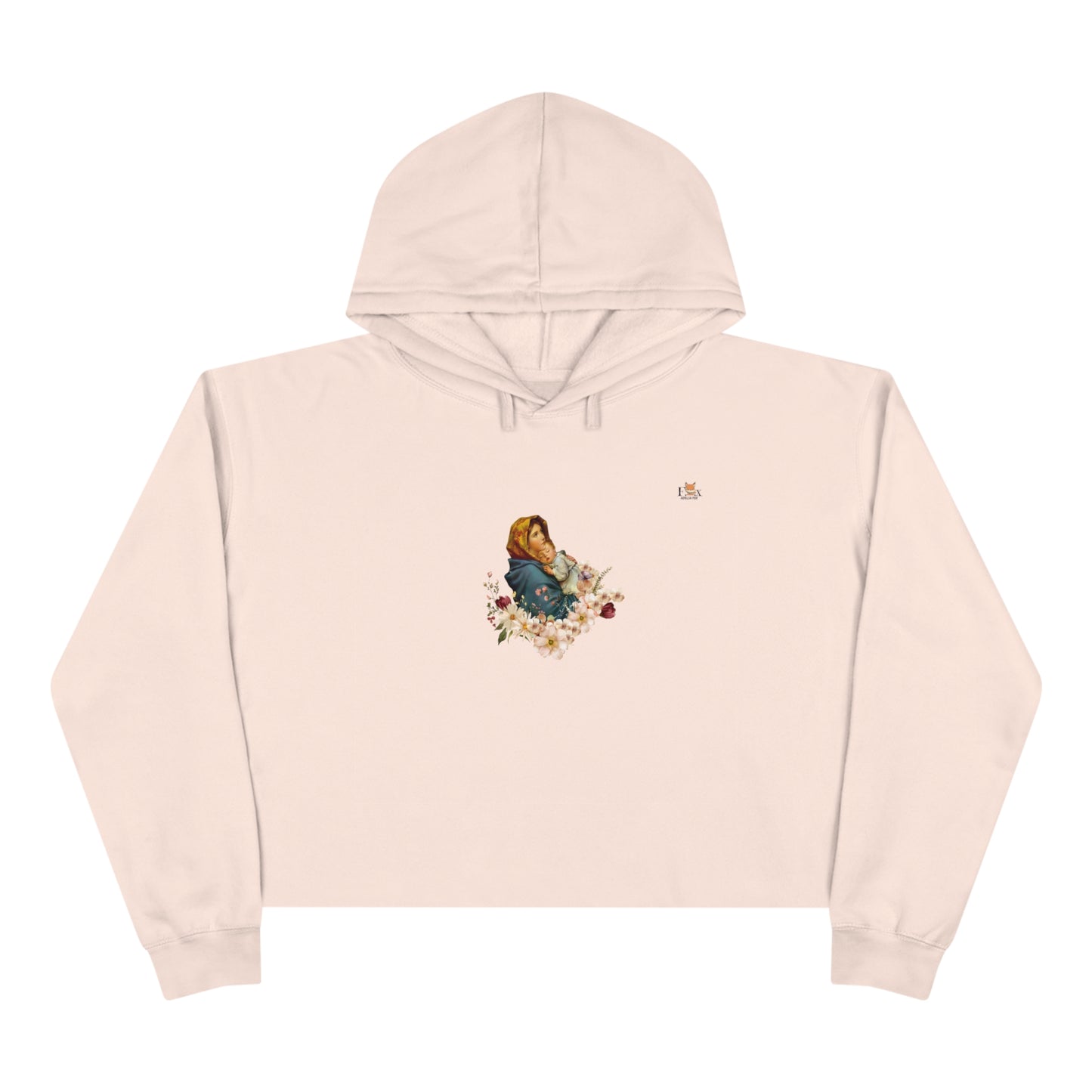 Mary and Baby Jesus-Crop Hoodie