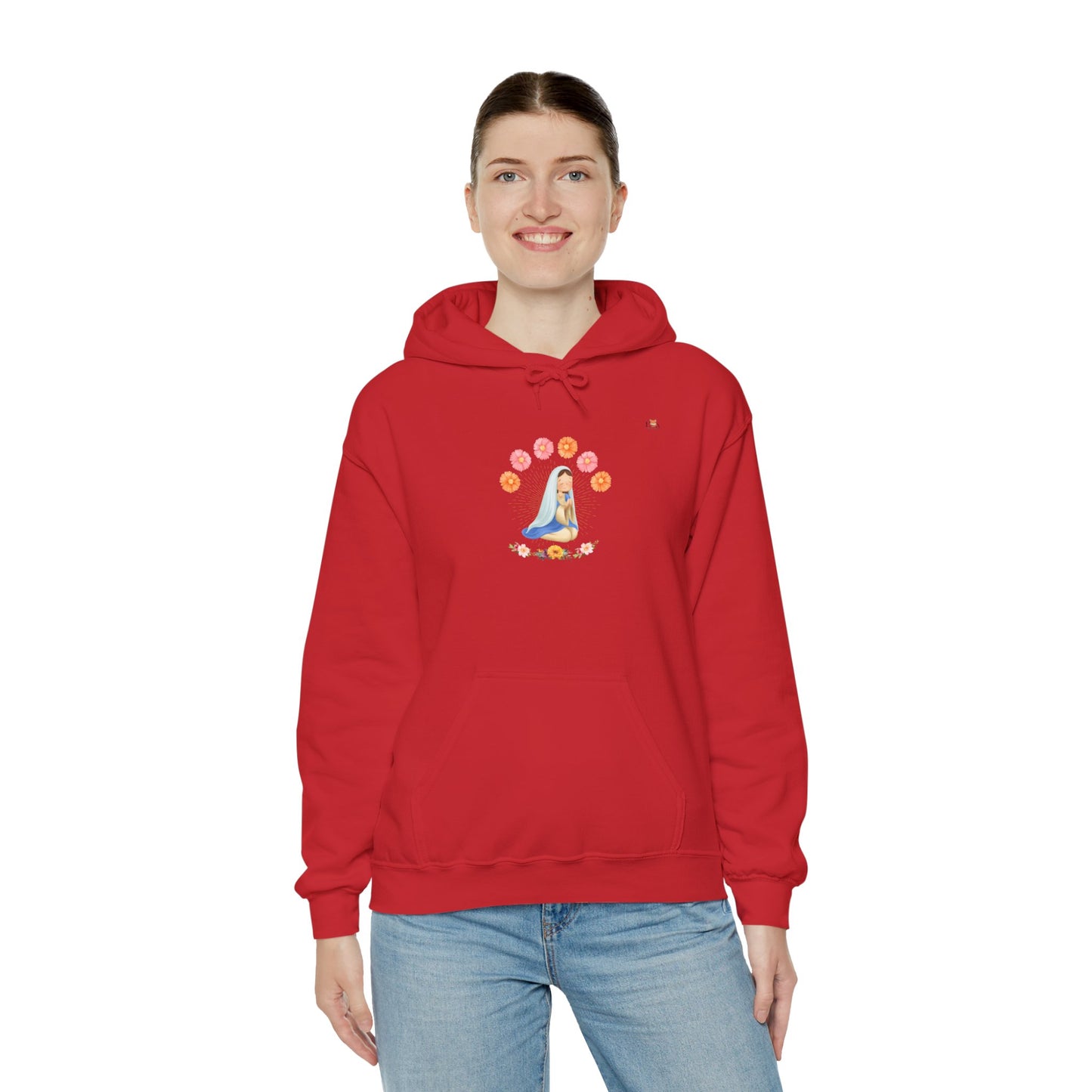 Mary Pray and Flowers-  Hoodie Sweatshirt