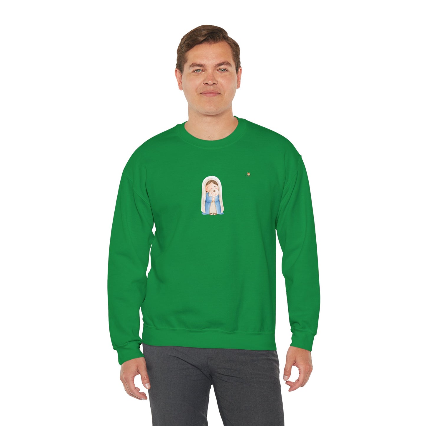 Mother Mary and Baby Jesus- Unisex Crewneck Sweatshirt