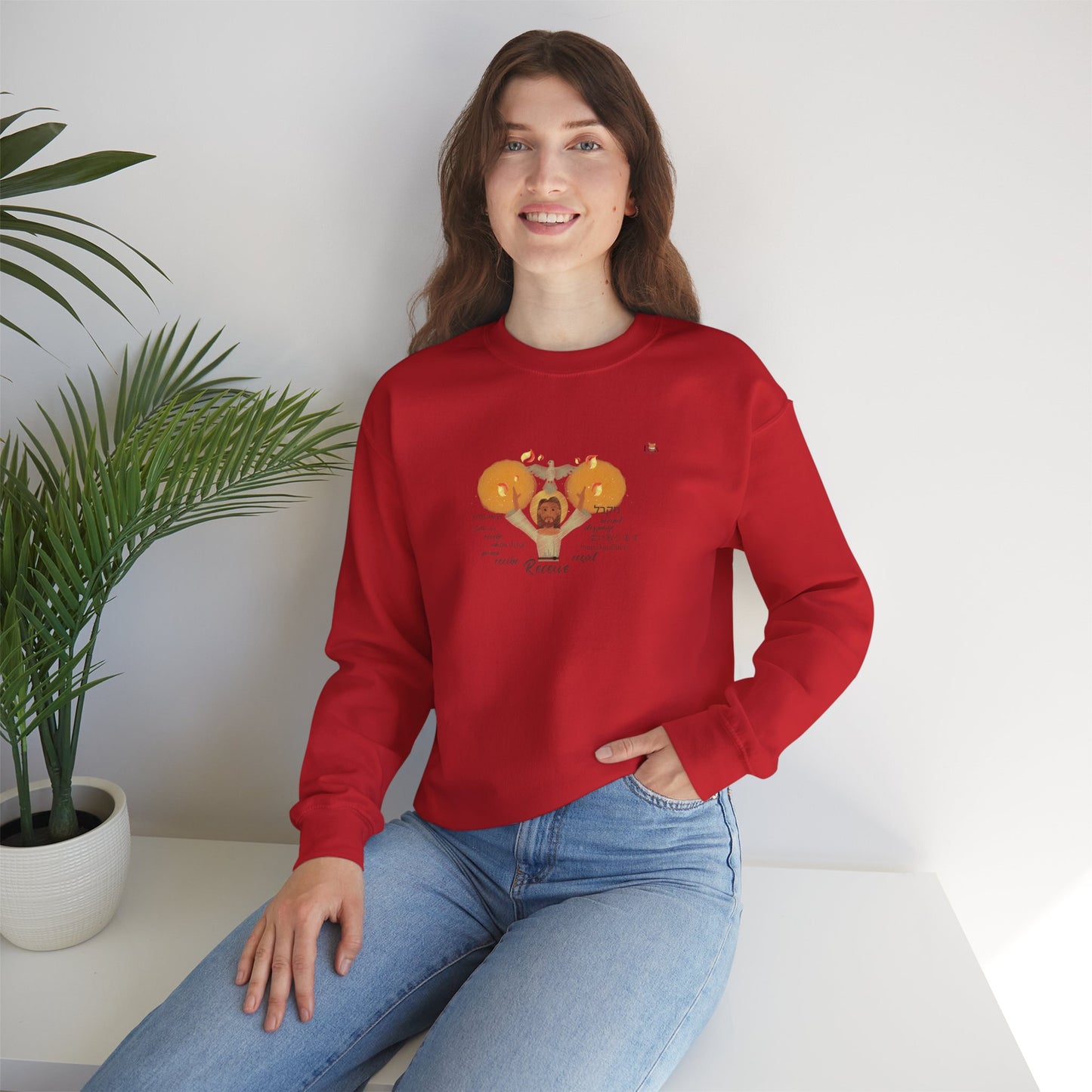 Receive the holy Spirit [13 languages]- Unisex Crewneck Sweatshirt