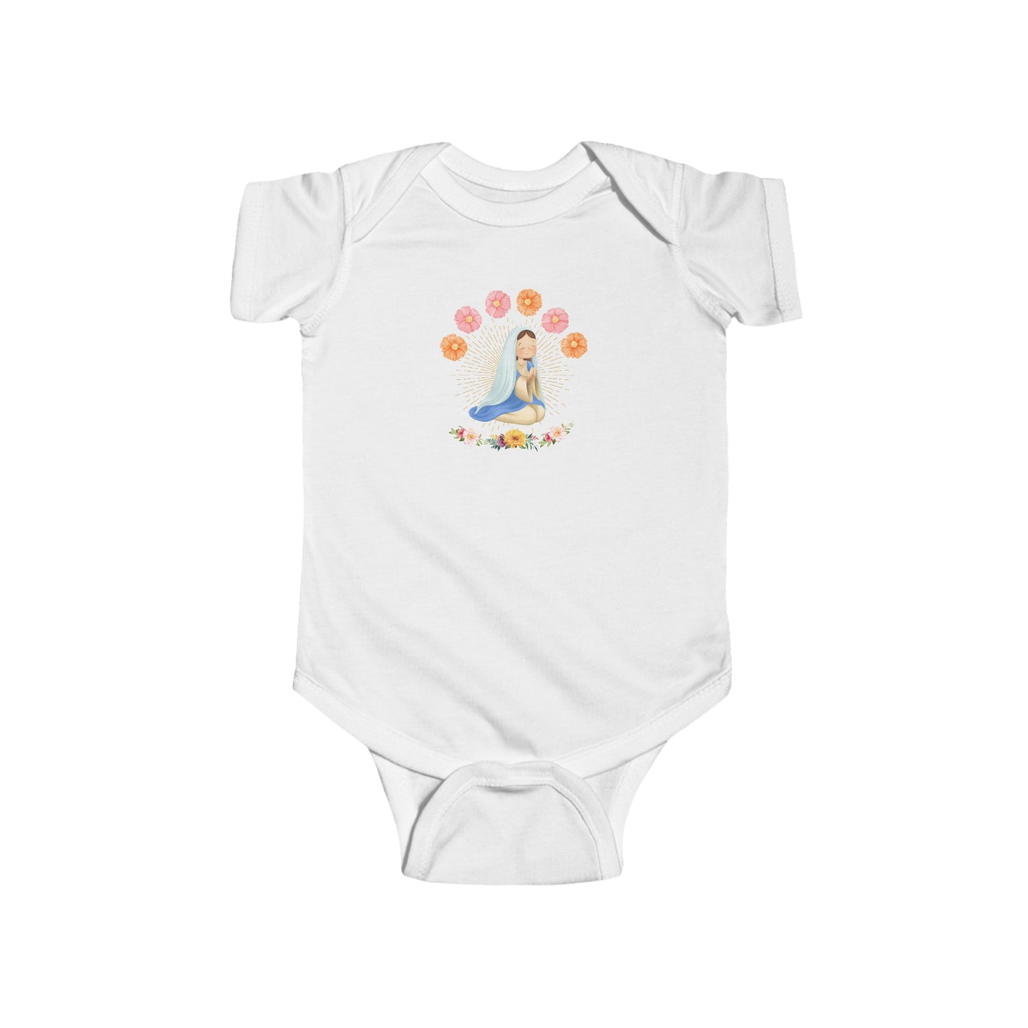 Mary and Flowers-  Unisex Infant Jersey Bodysuit