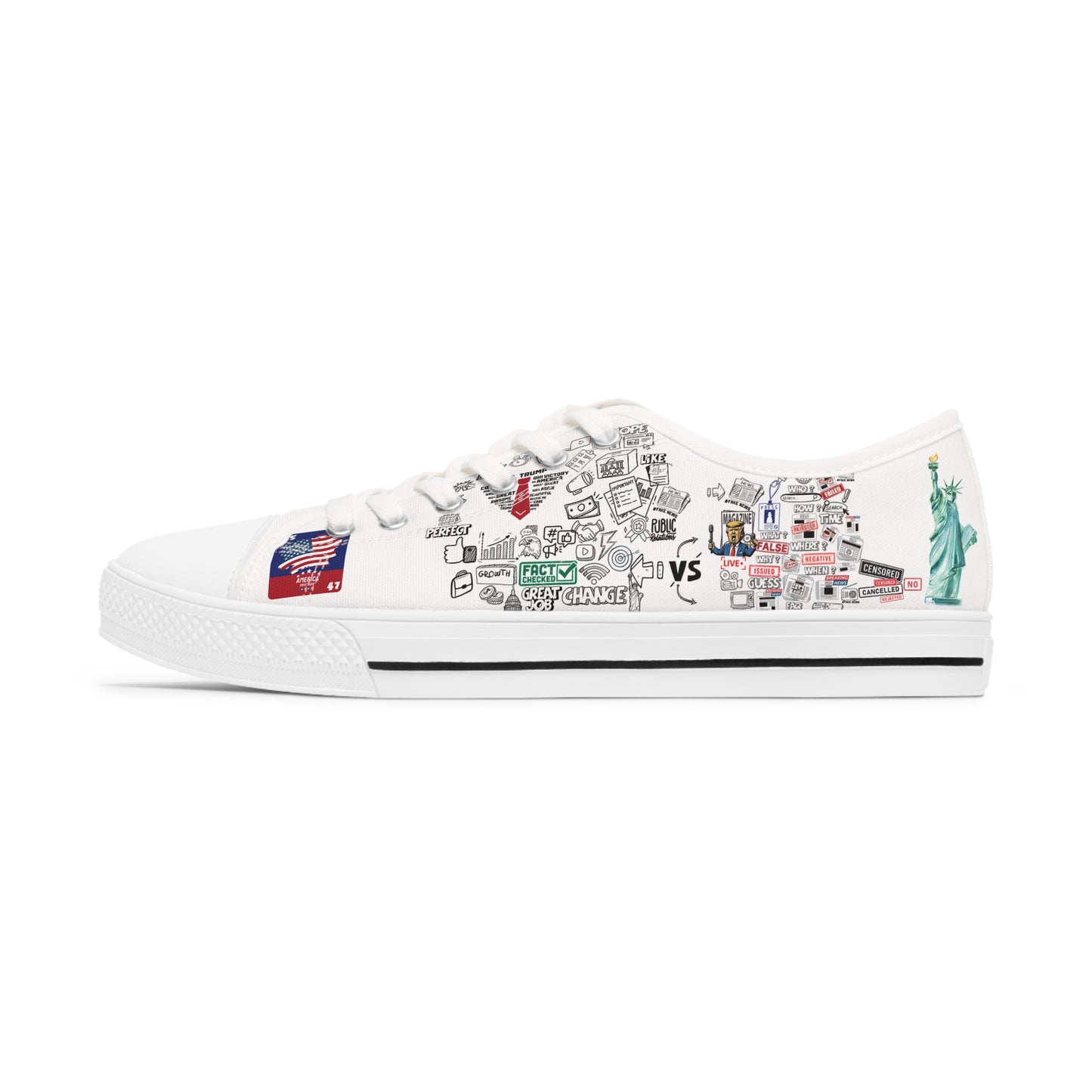 Donald Trump- President Edition - White Background Women's Sneakers