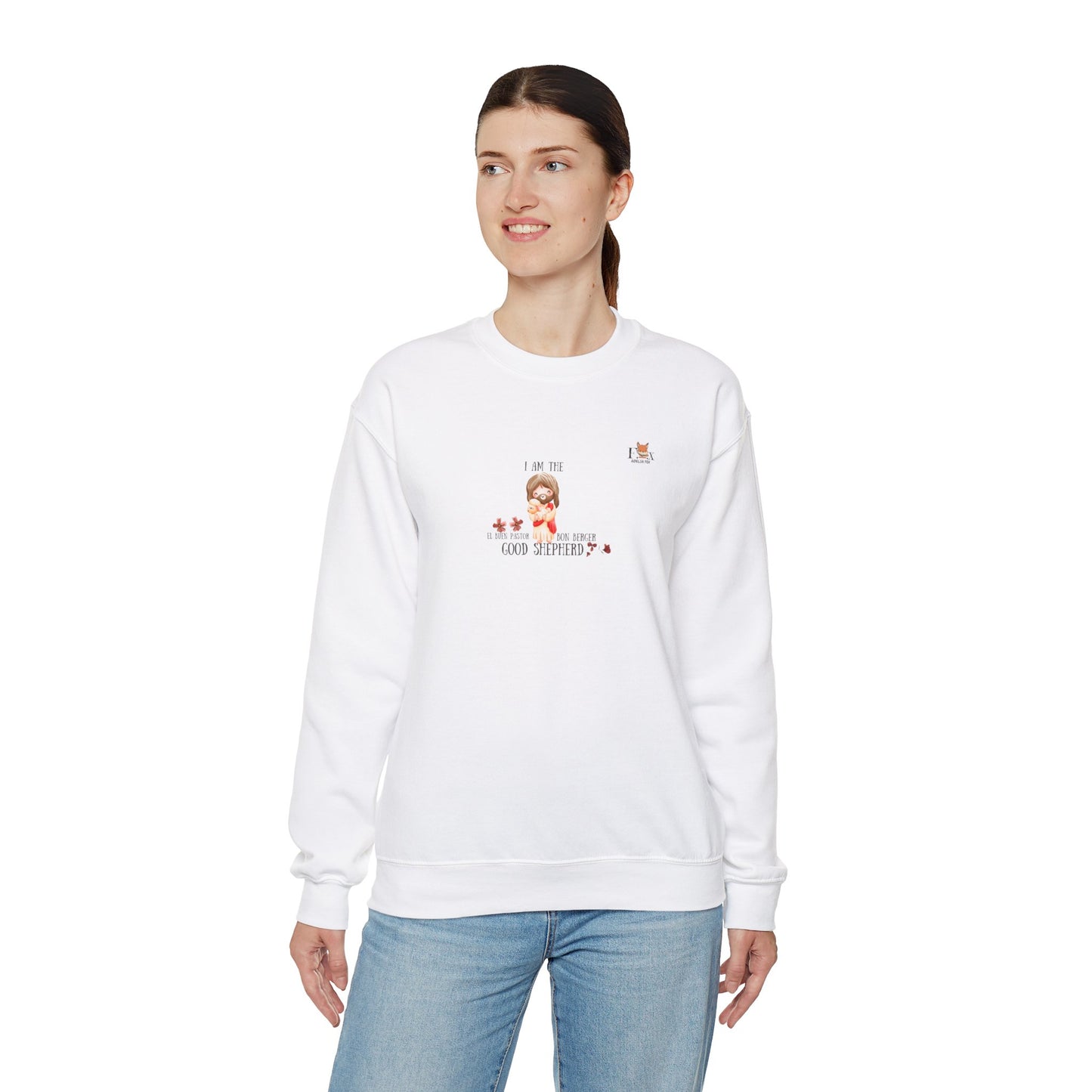 I Am The Good Shepherd -Flowers [Eng, French]-  Crewneck Sweatshirt