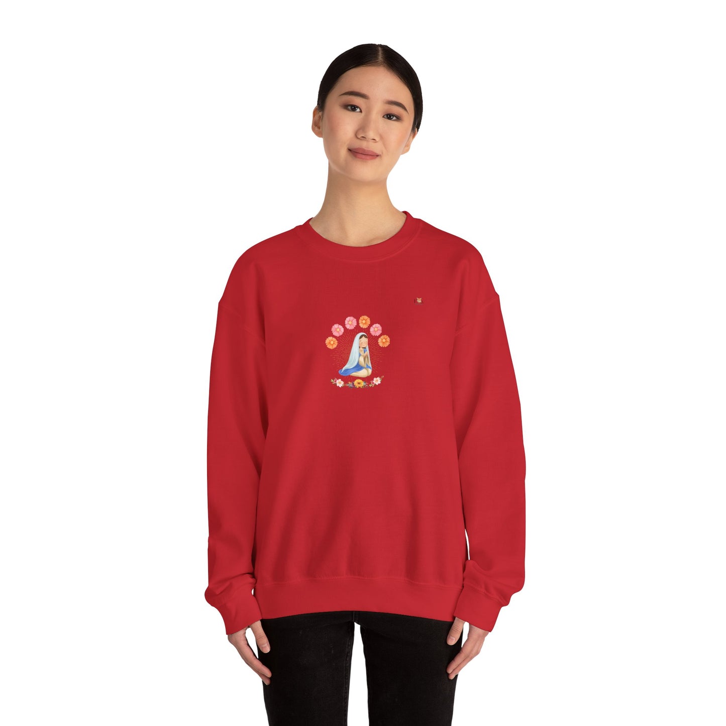 Europe- Mary Pray and Flowers- Unisex Crewneck Sweatshirt