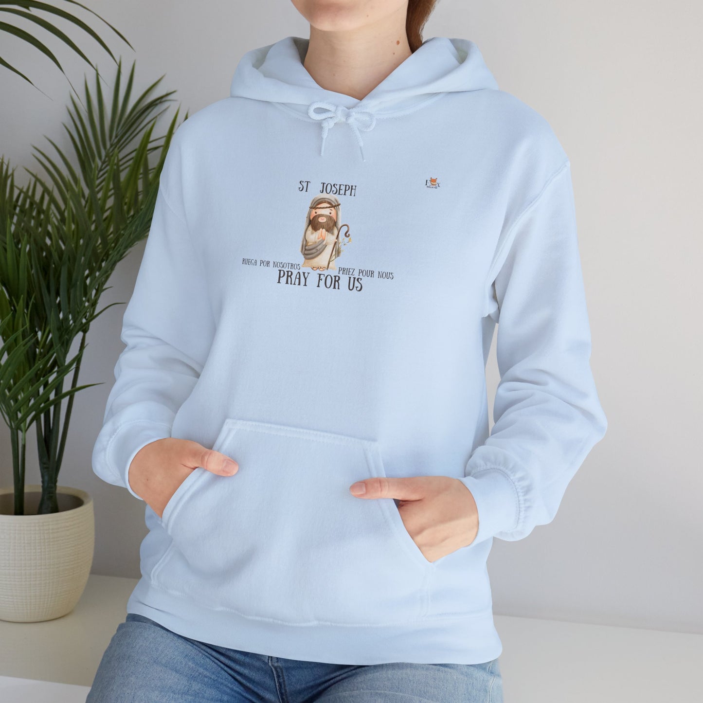 St-Joseph Pray For Us [Trilingual]-  Unisex Hoodie Sweatshirt