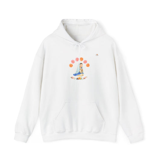 Mary Pray and Flowers-  Hoodie Sweatshirt