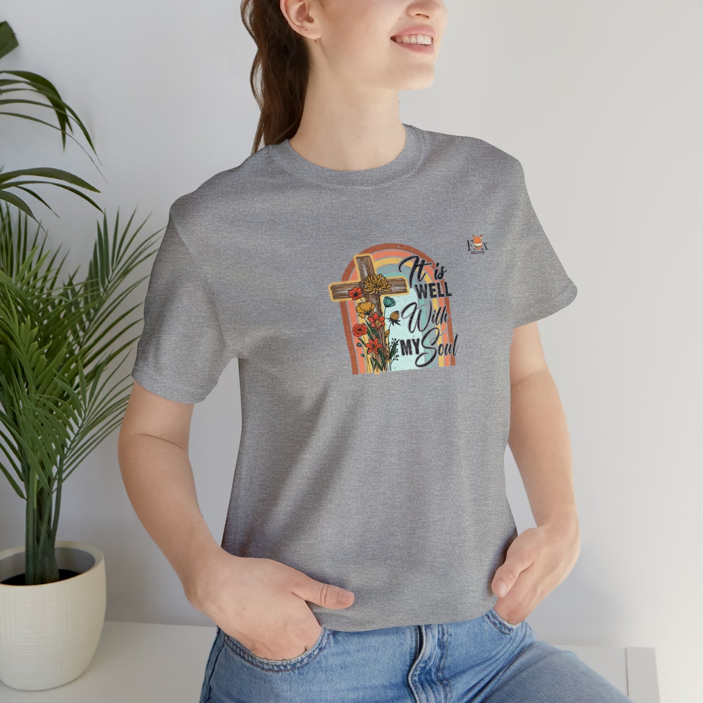 It is well with my soul- Cross and rainbow-Unisex T-shirt