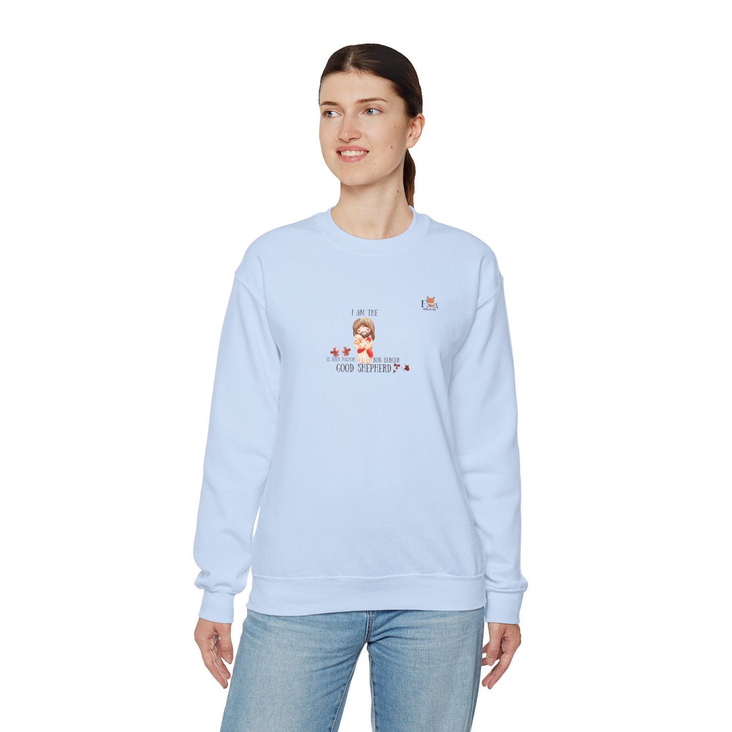 I Am The Good Shepherd -Flowers [Eng, French]-  Crewneck Sweatshirt