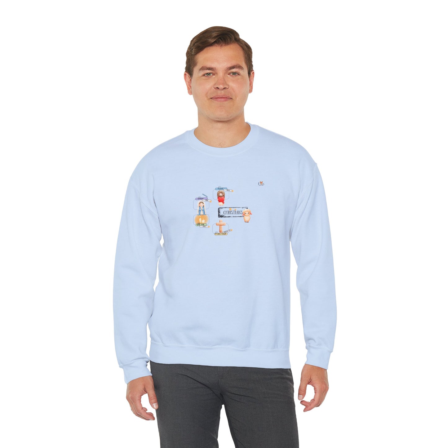 Christian Behavior [Lamb]-Bilingual [Eng-Fr]- Unisex Crewneck Sweatshirt