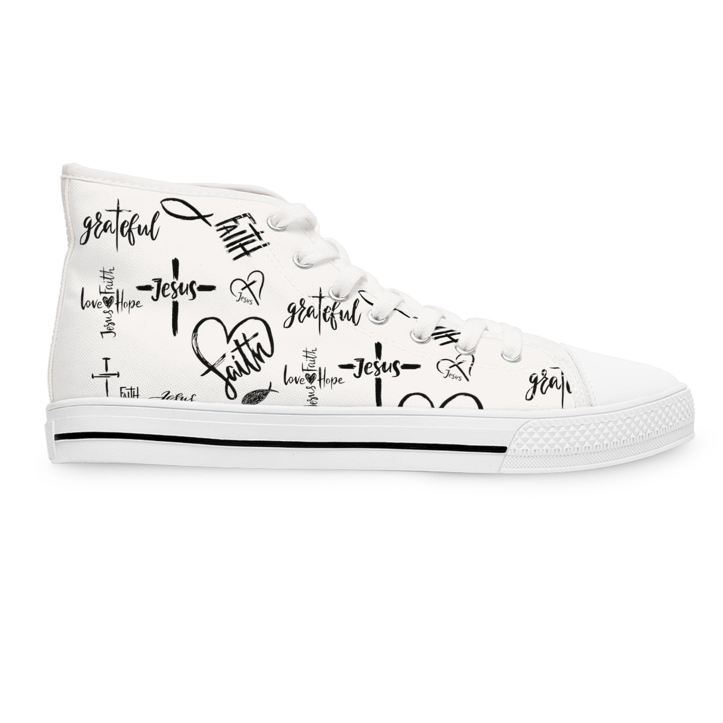 With God all things are possible -Women's High Top Sneakers