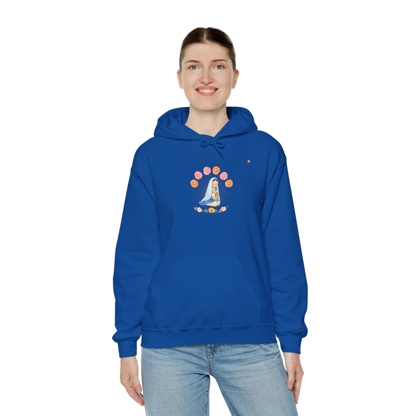 Mary Pray and Flowers-  Hoodie Sweatshirt