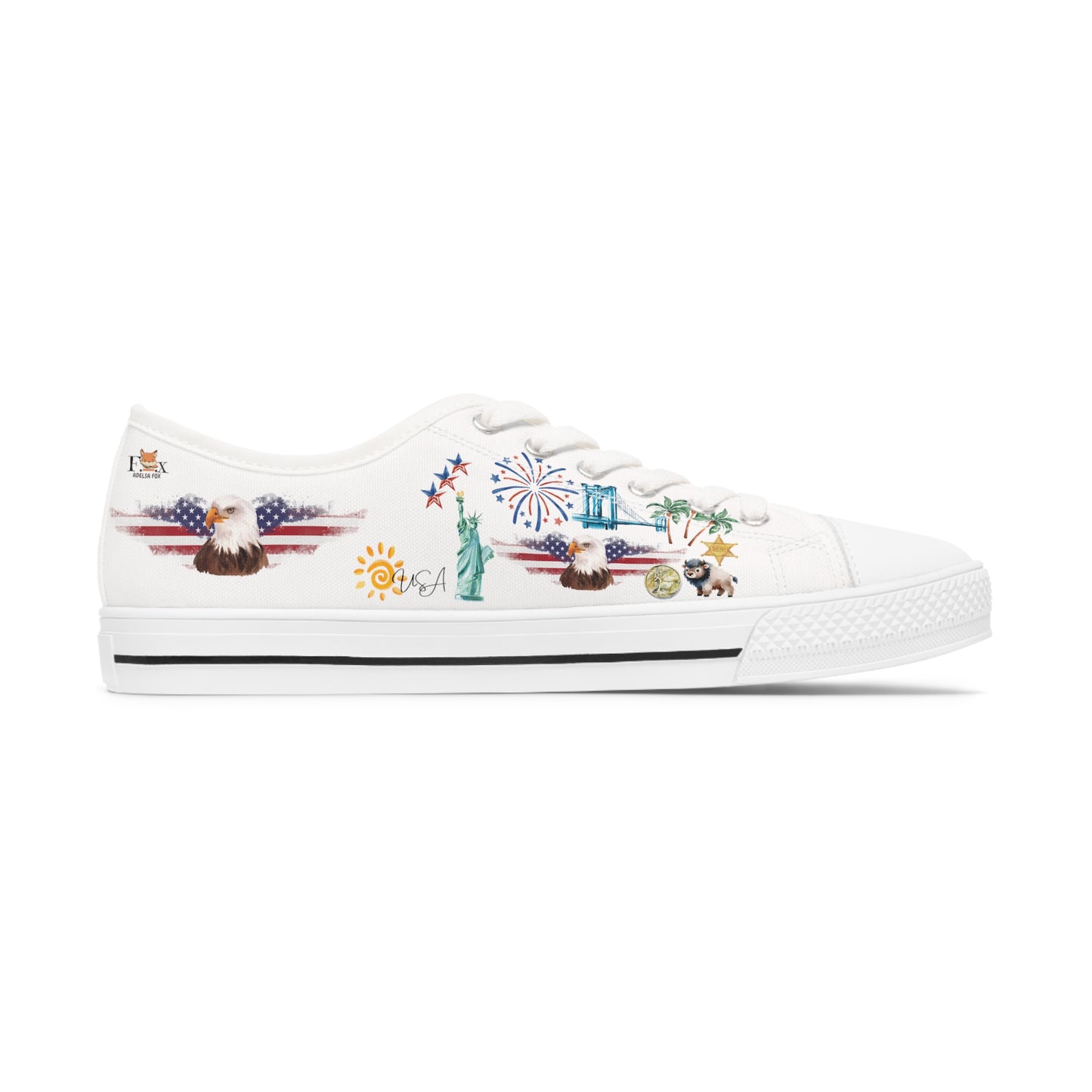USA is calling & i must Go - First Travel Edition - White Background Sneakers