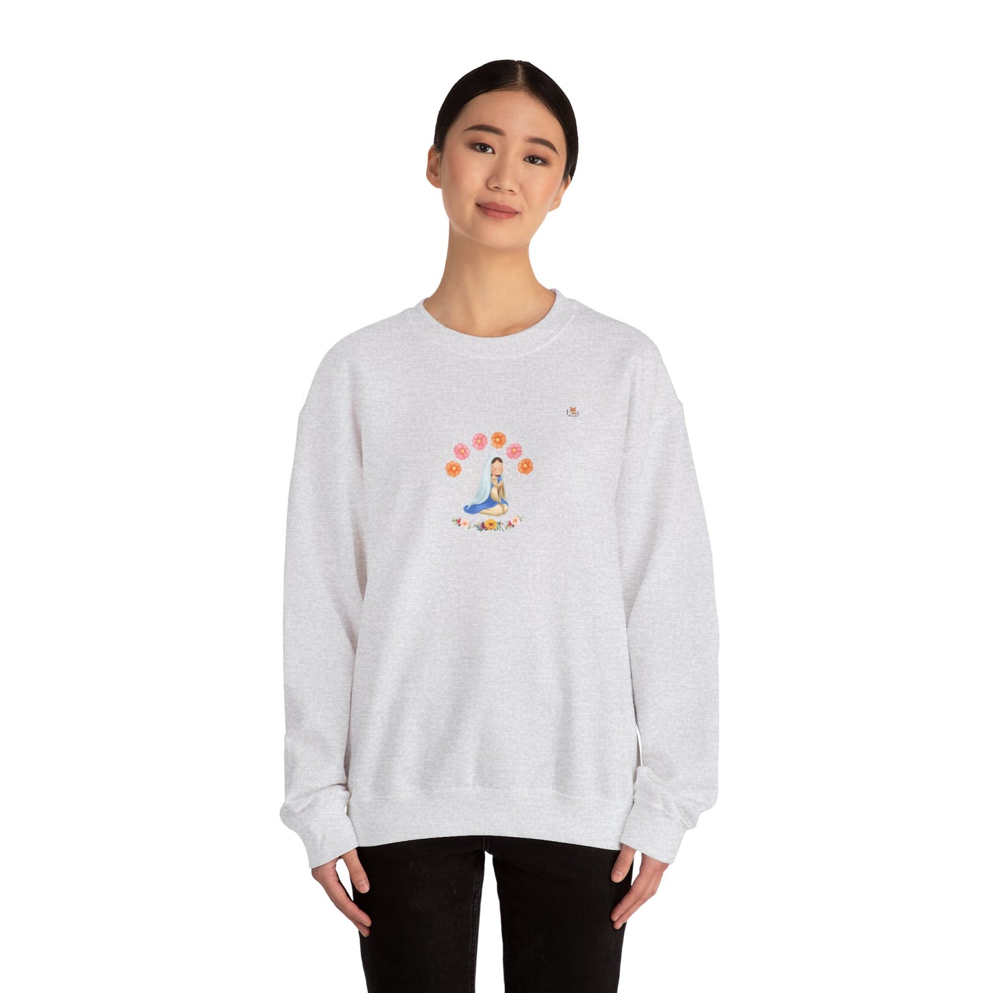 Europe- Mary Pray and Flowers- Unisex Crewneck Sweatshirt