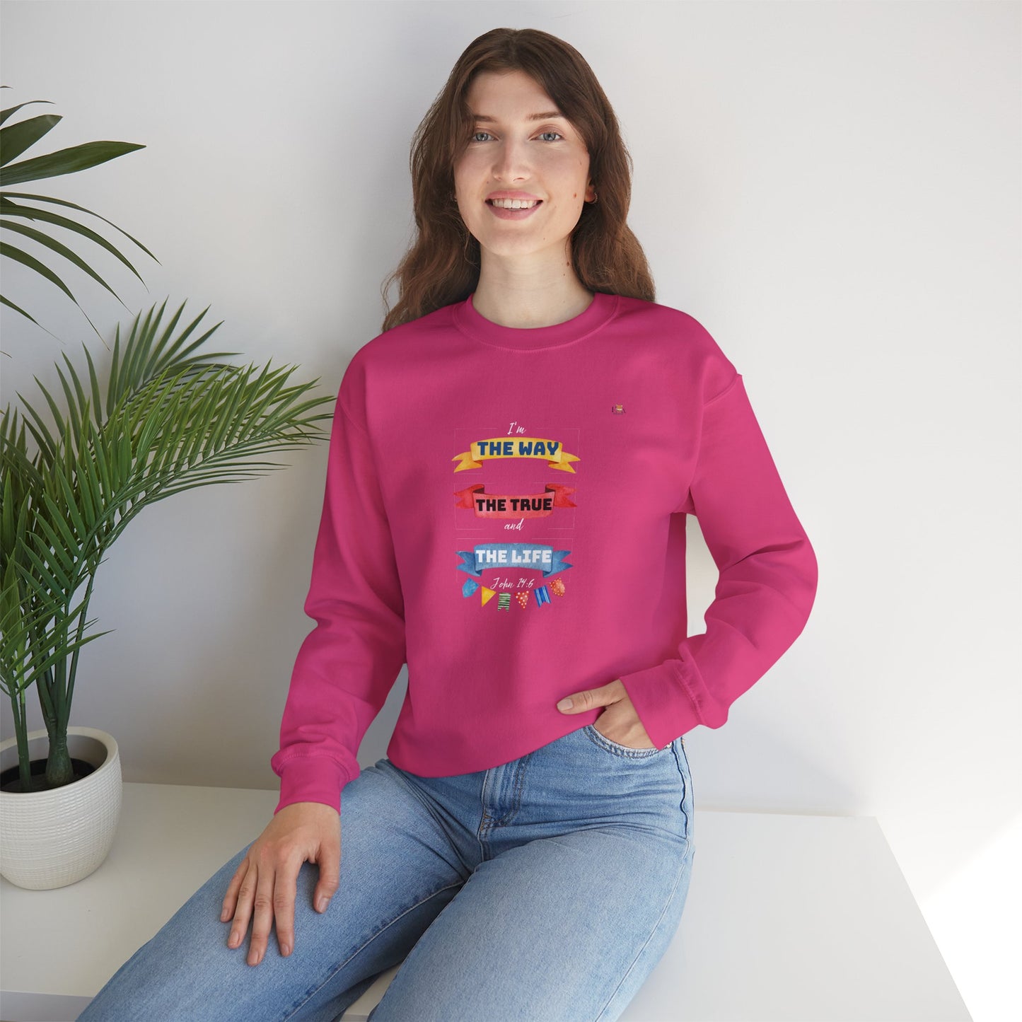 I Am The Way, The True and The Life - Unisex Crewneck Sweatshirt