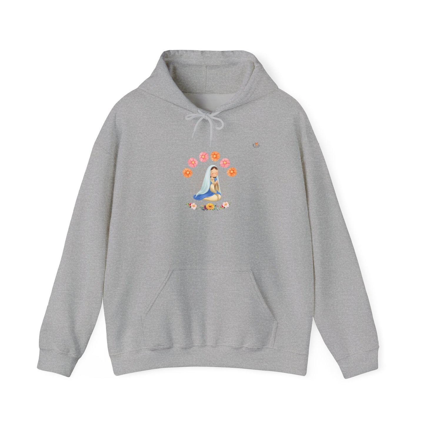 Mary Pray and Flowers-  Hoodie Sweatshirt