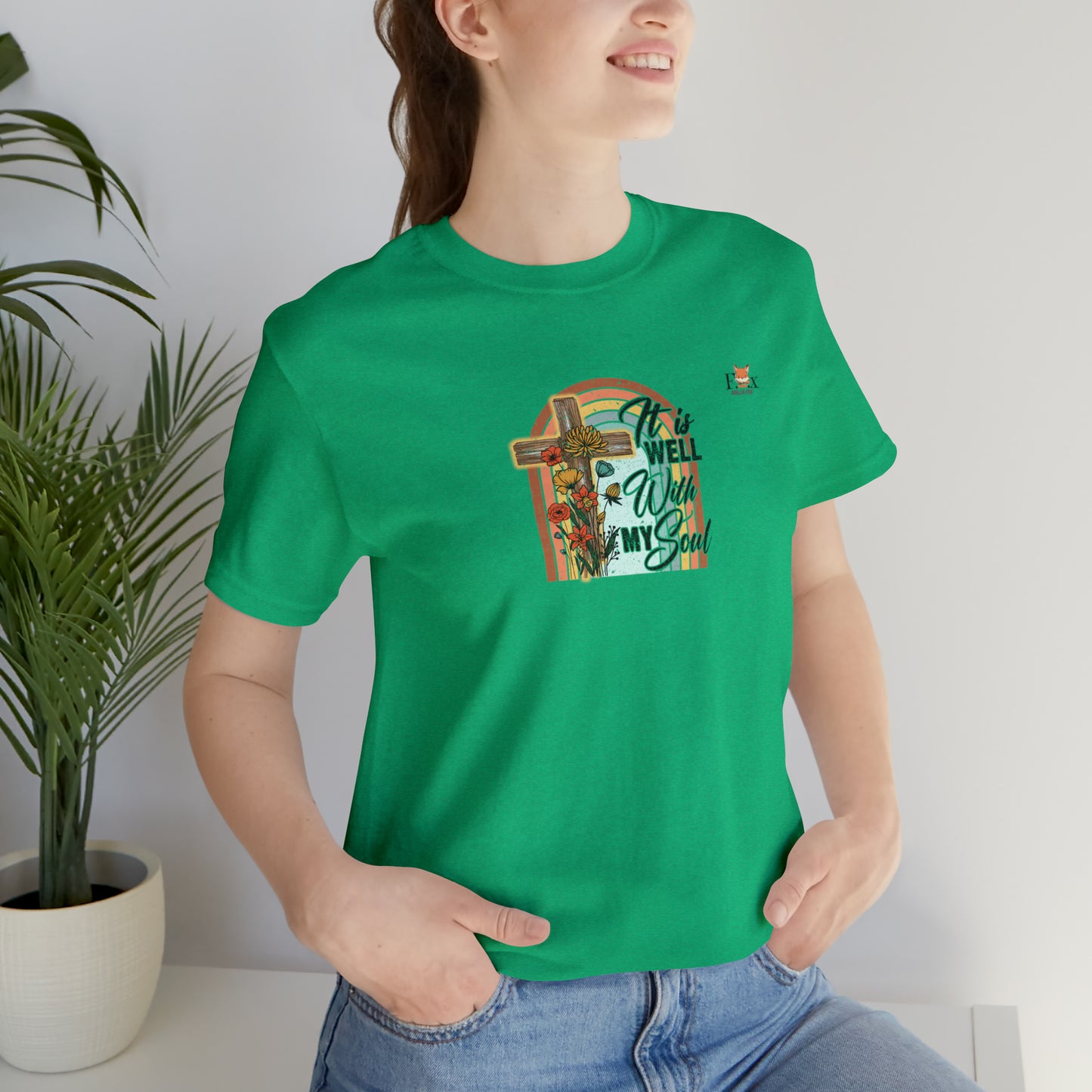 It is well with my soul- Cross and rainbow-Unisex T-shirt