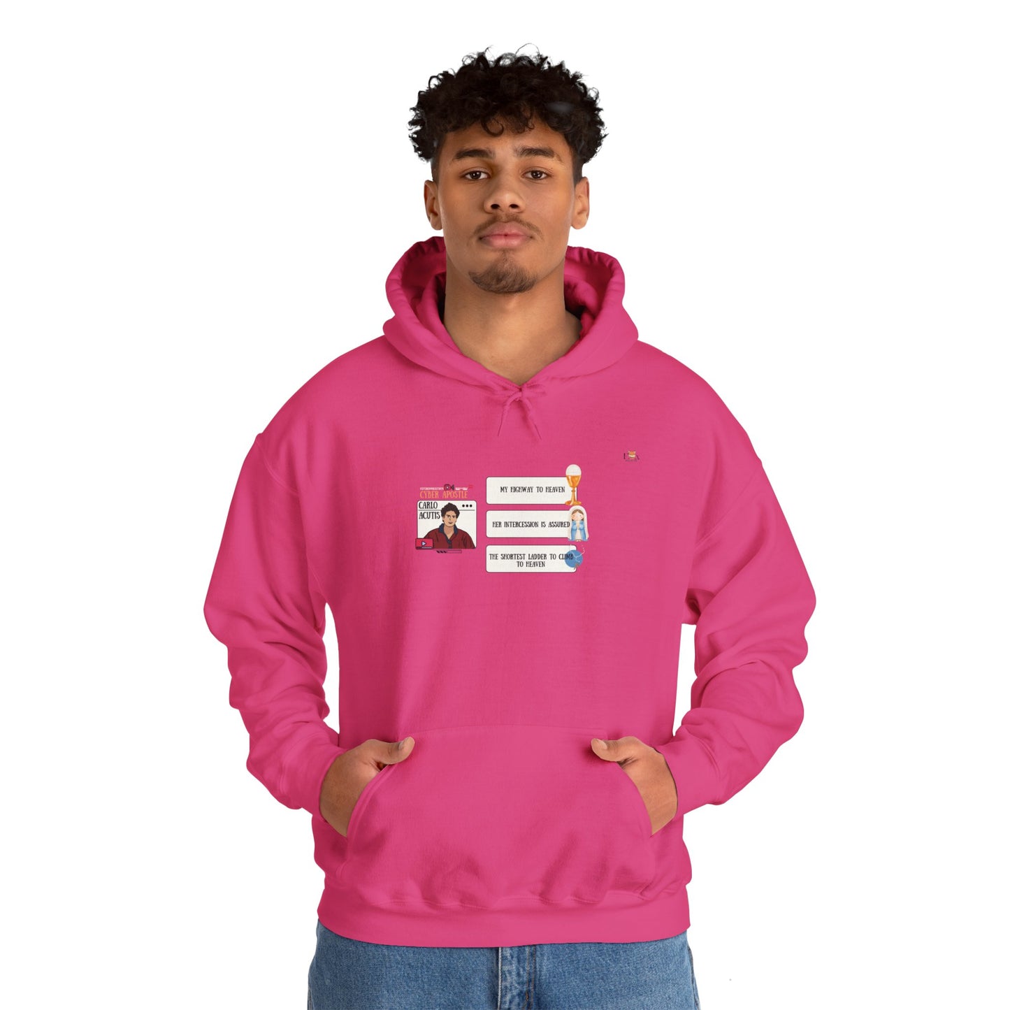 The Cyber Apostle Carlo Acutis -Hoodie Sweatshirt -Bright Colors