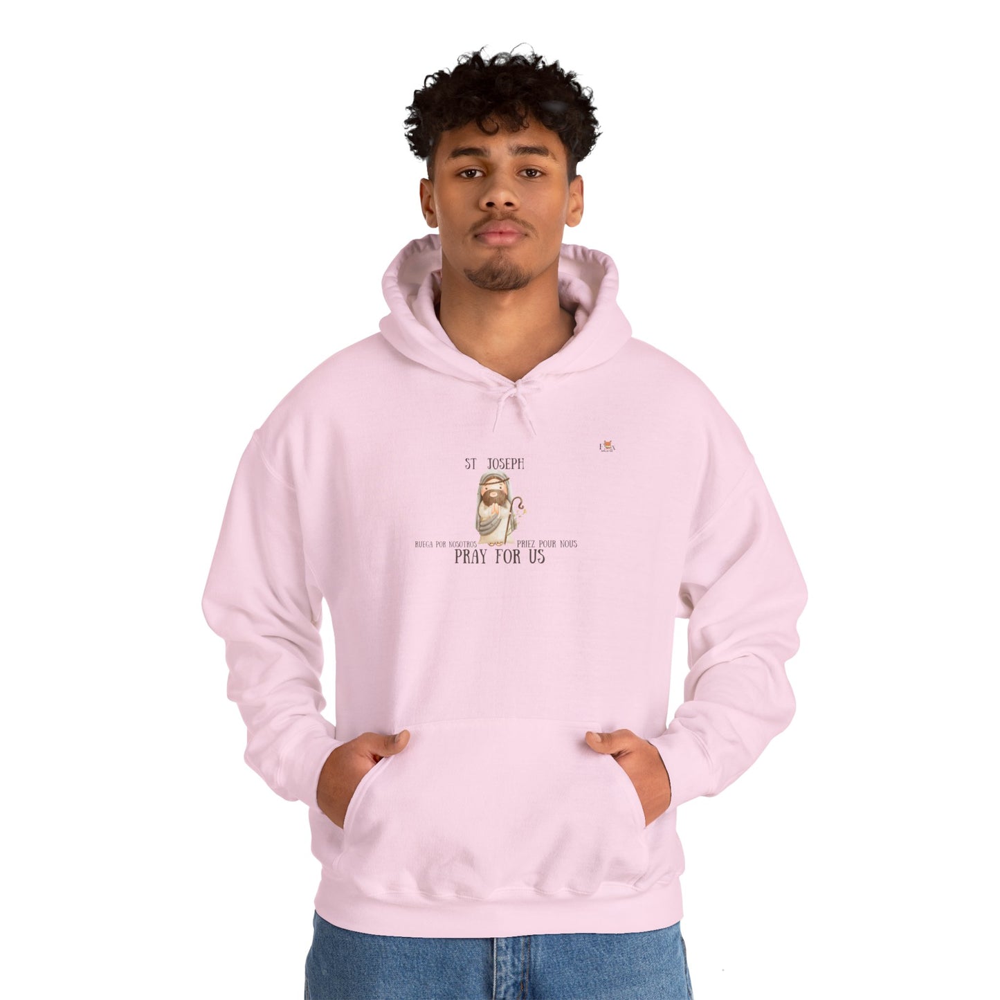 St-Joseph Pray For Us [Trilingual]-  Unisex Hoodie Sweatshirt