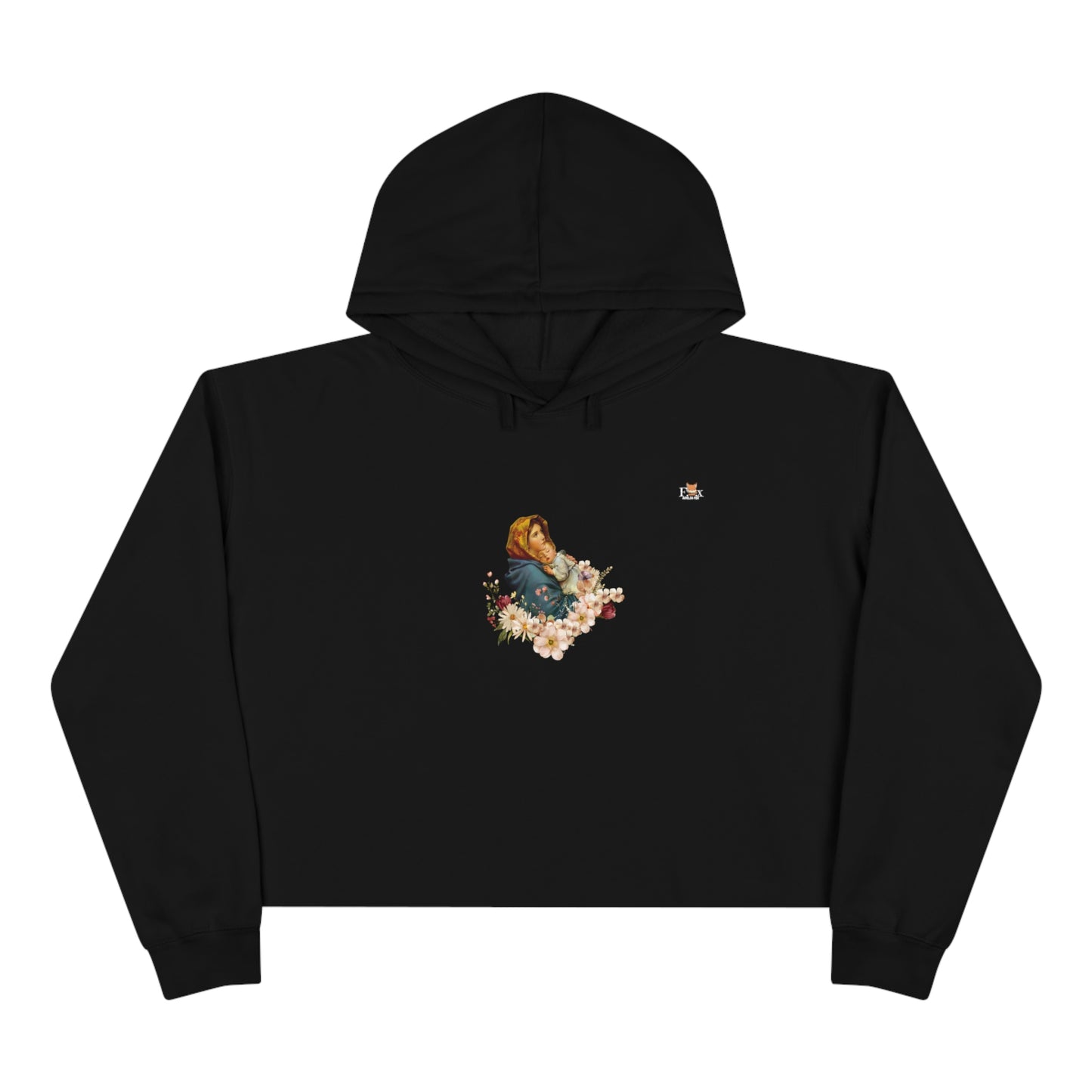 Mary and Baby Jesus-Crop Hoodie