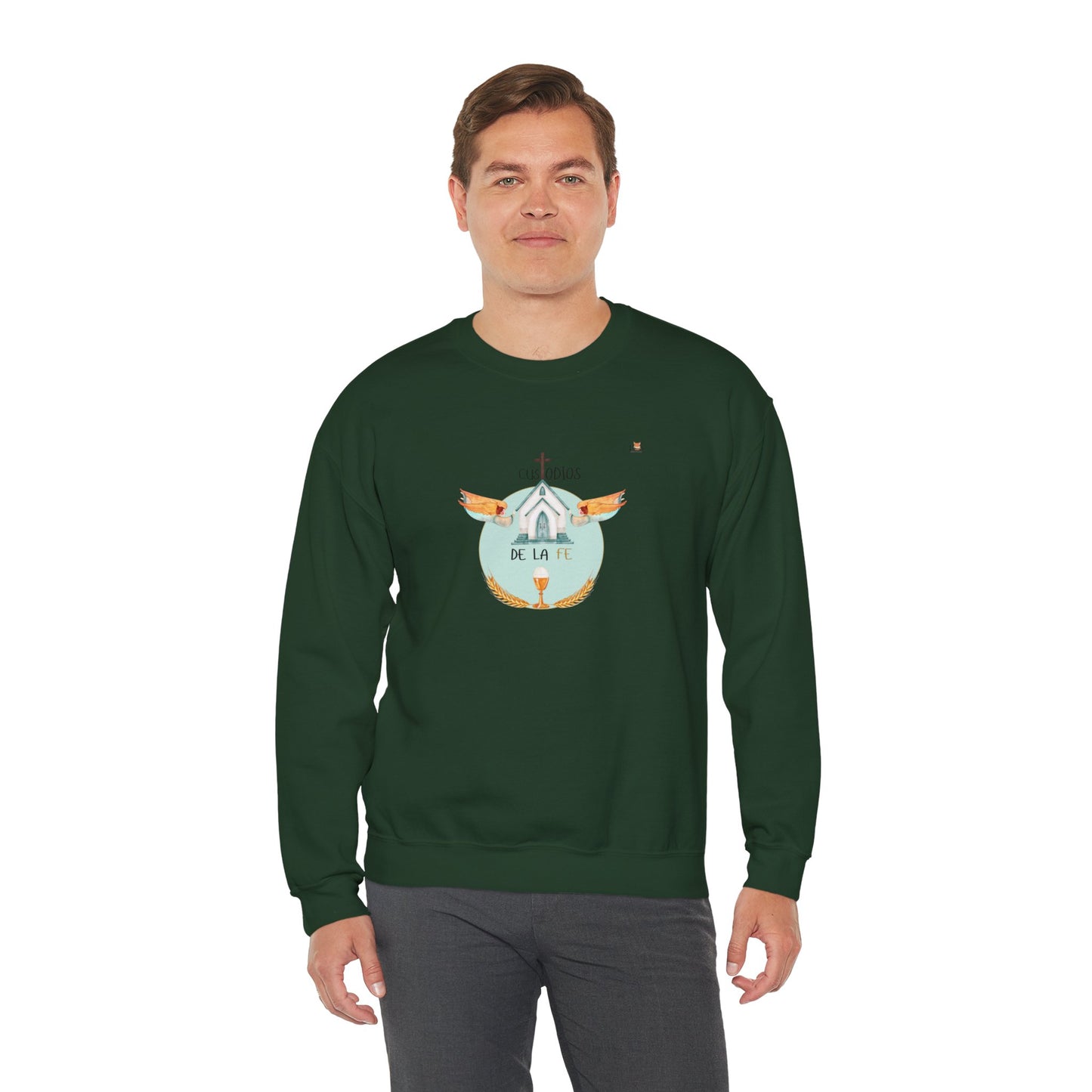 Custodios de la Fe [Original Logo] Unisex- Unisex Crewneck Sweatshirt