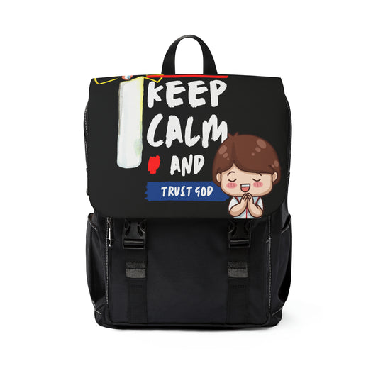 Unisex Backpack -Keep Calm and trust God