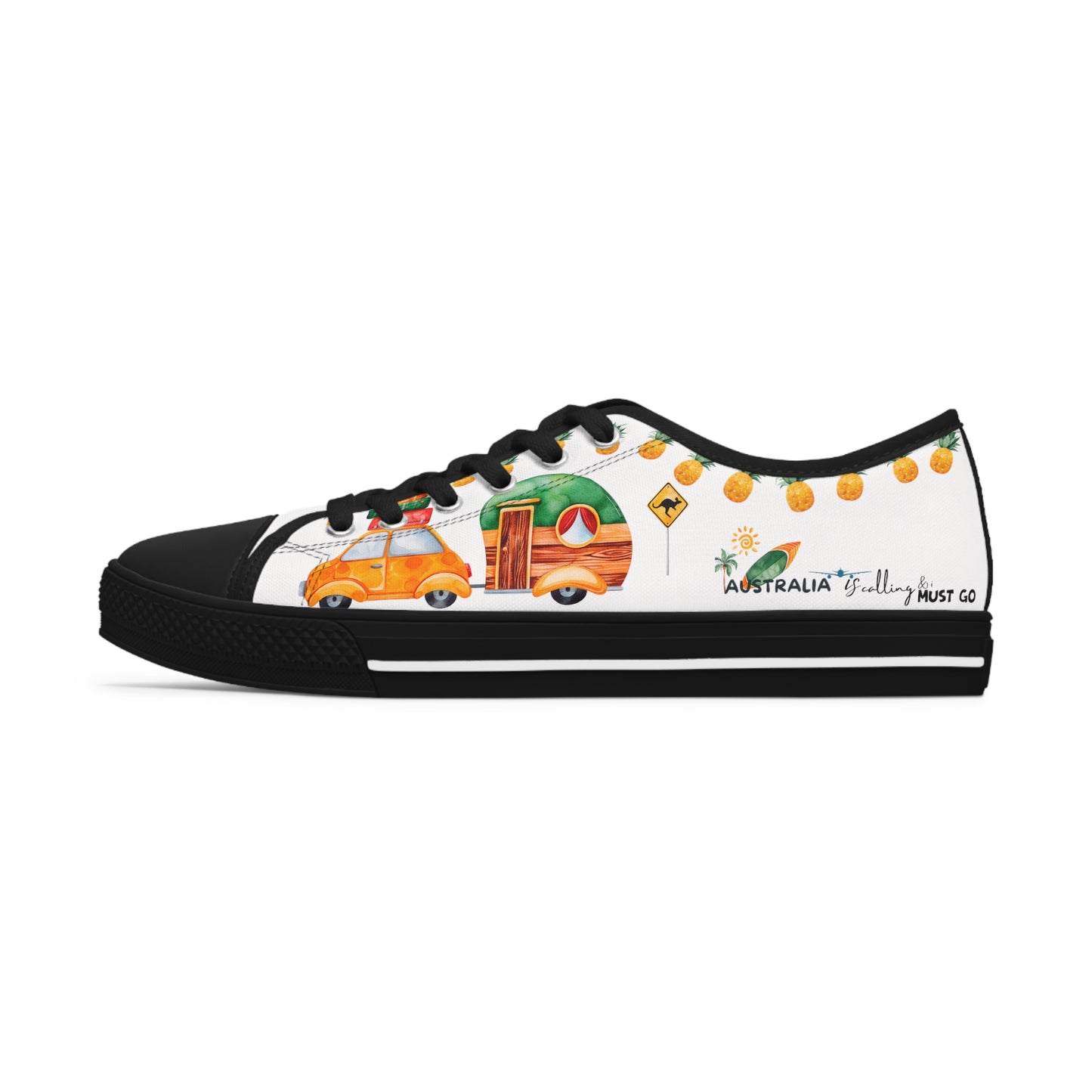 Australia is calling & i must Go- Travel Edition - White Background Sneakers