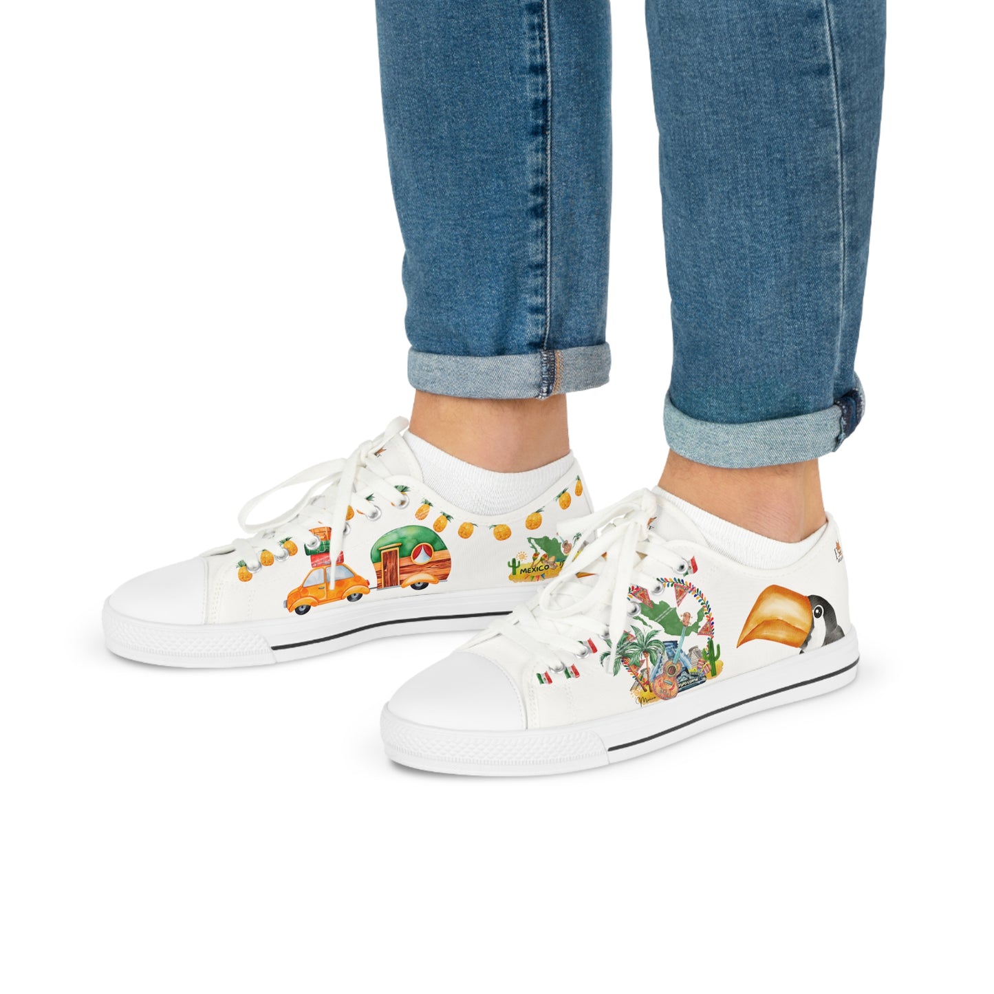 Mexico is calling & i must Go- Travel Edition - White Background Sneakers