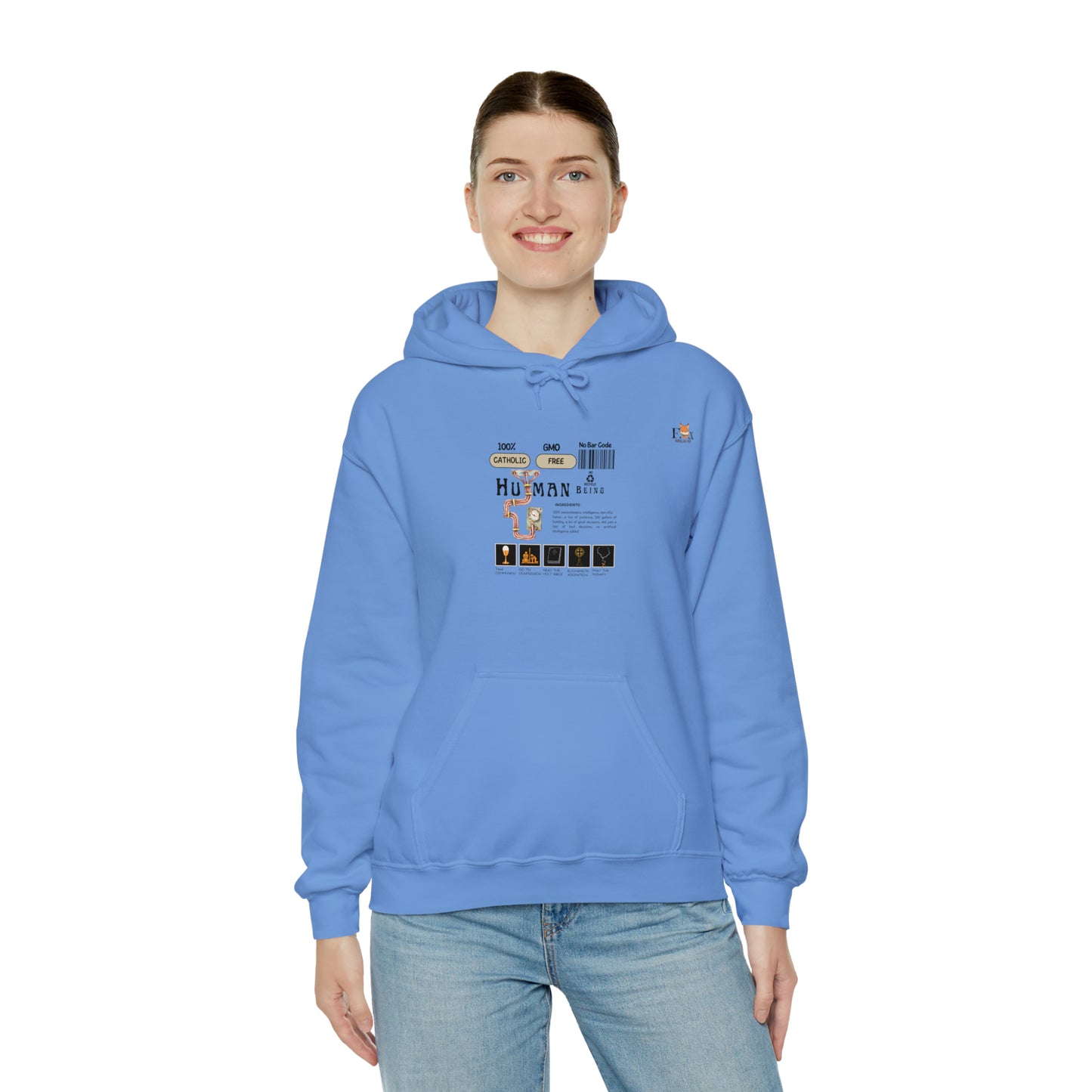 100% Catholic Human Being- Unisex Hooded Sweatshirt