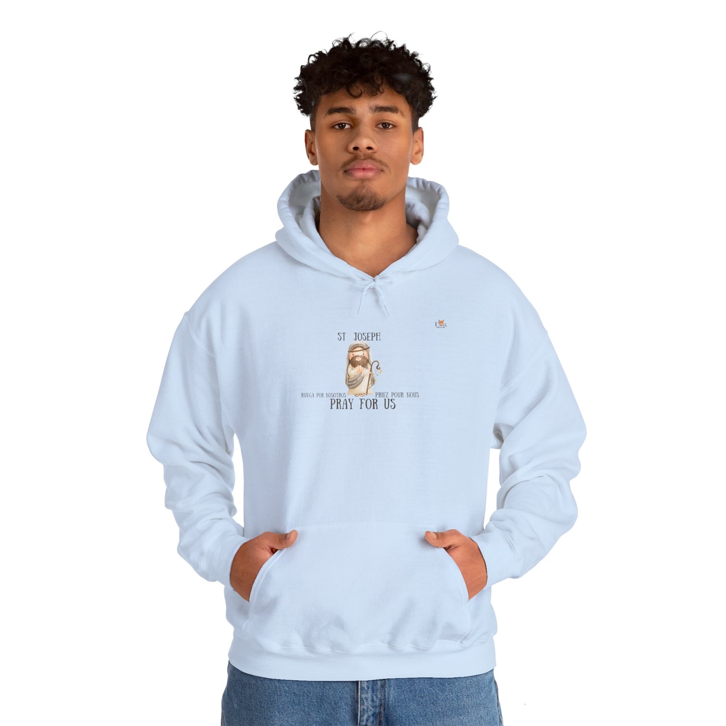 St-Joseph Pray For Us [Trilingual]-  Unisex Hoodie Sweatshirt