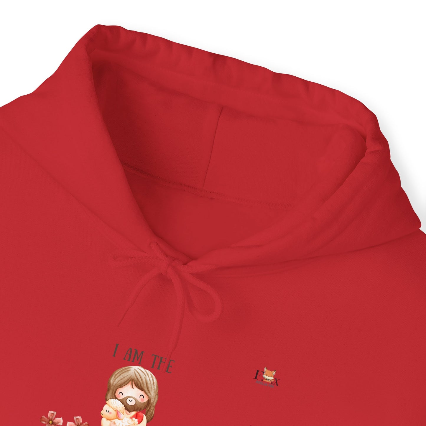 I am The Good Shepherd-Red Flowers-  Hoodie Sweatshirt