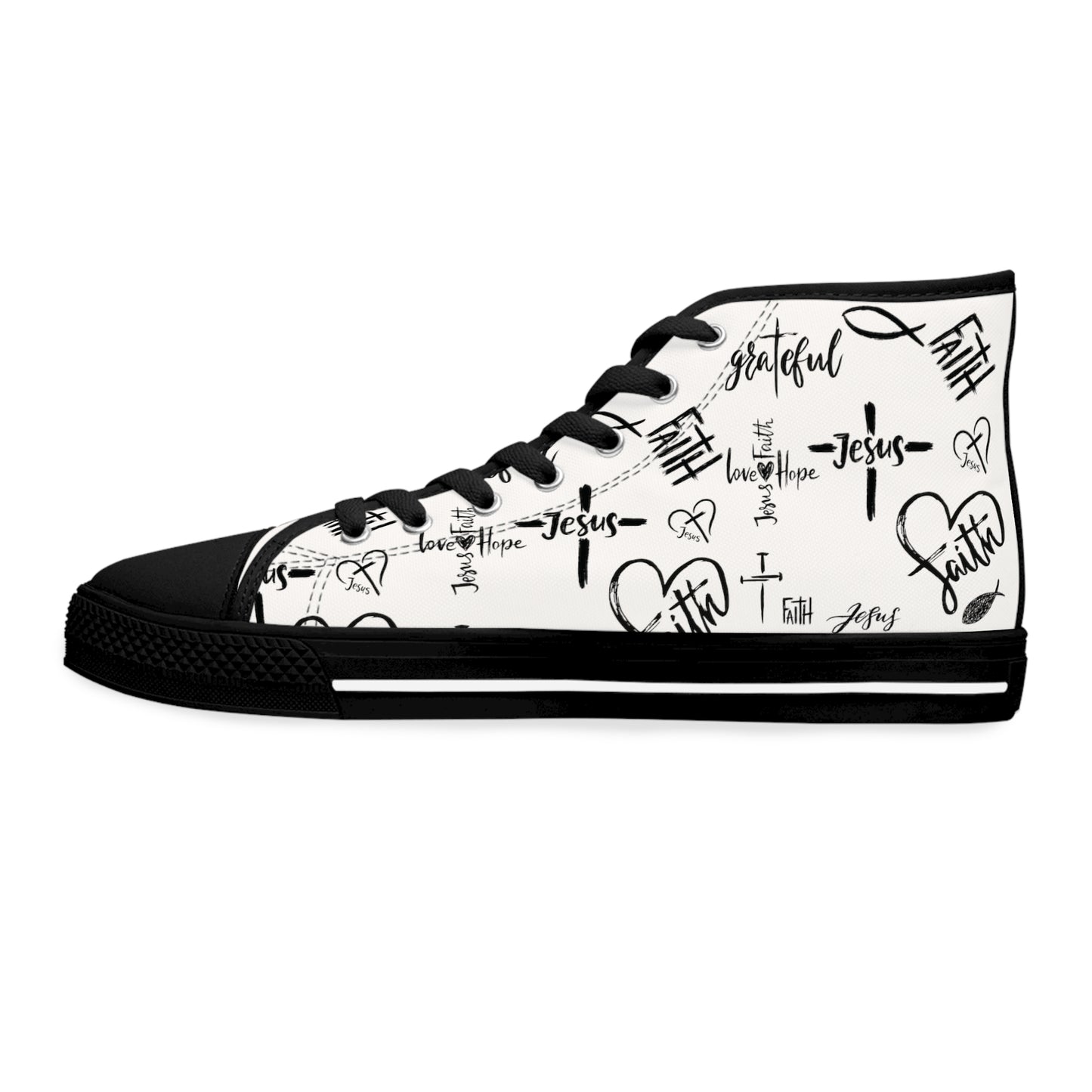 With God all things are possible -Women's High Top Sneakers