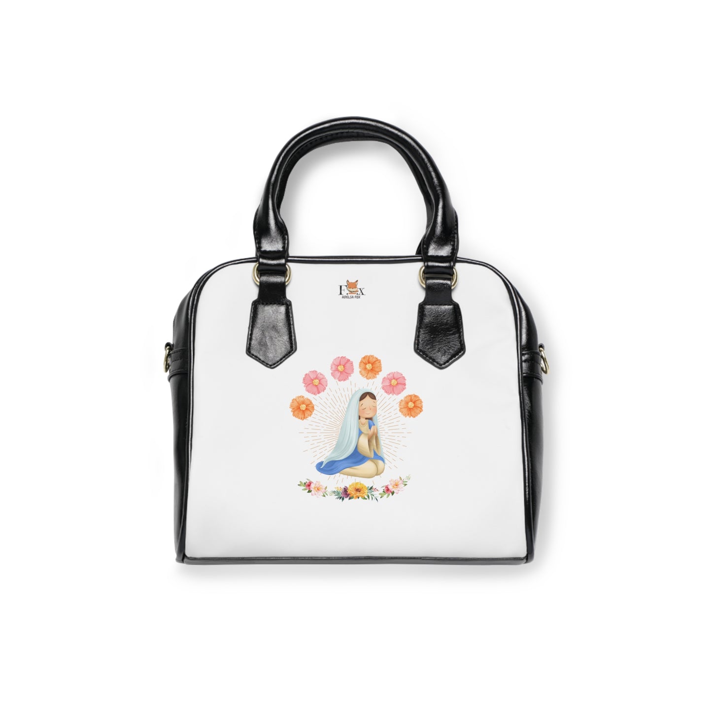 Mary and Flowers- Shoulder Handbag